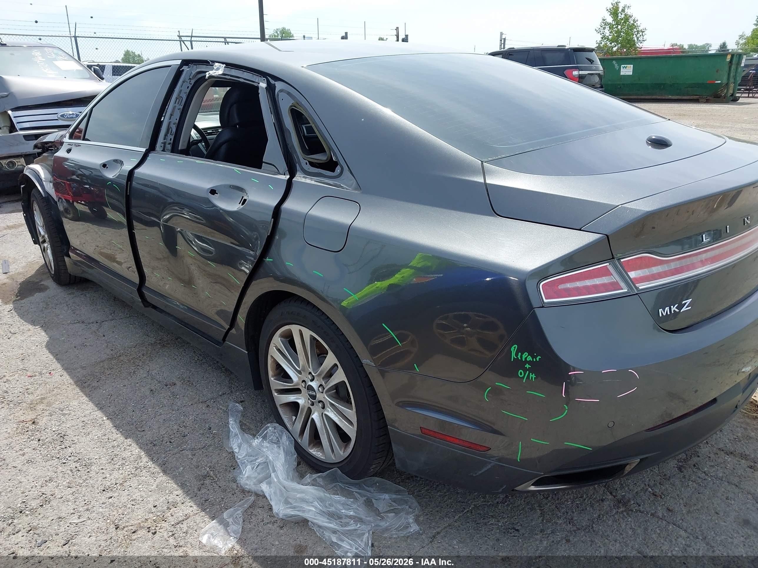 2015 Lincoln Mkz   Gray vin: 3LN6L2G99FR617502