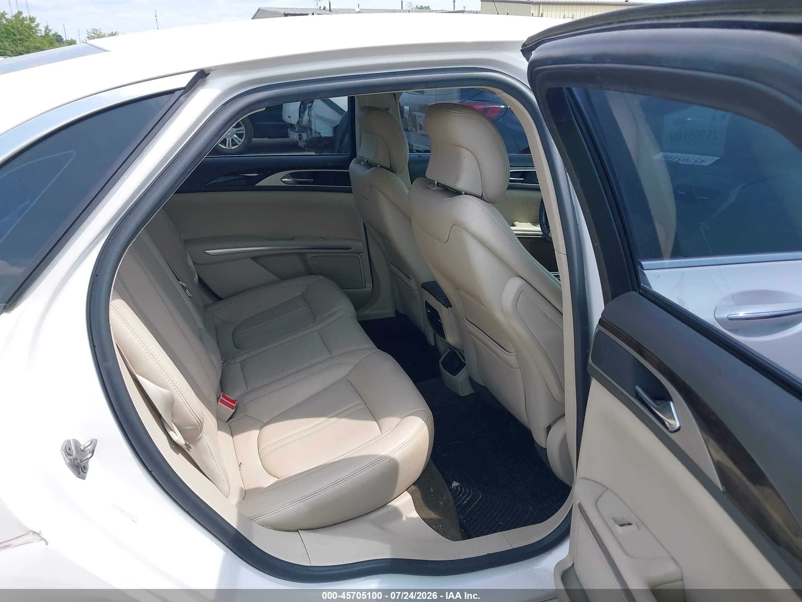 2016 Lincoln Mkz White vin: 3LN6L2G99GR627304