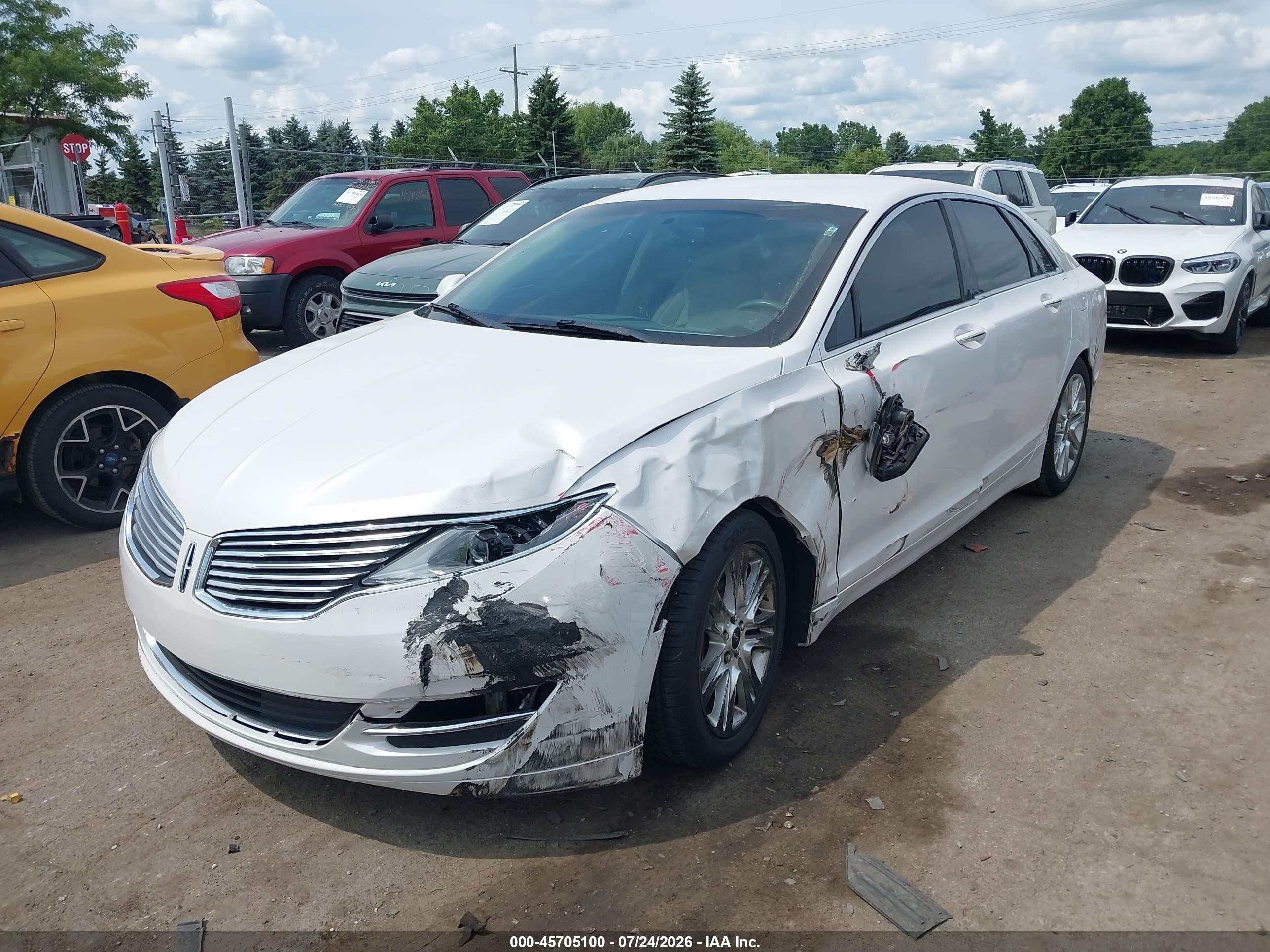 2016 Lincoln Mkz White vin: 3LN6L2G99GR627304