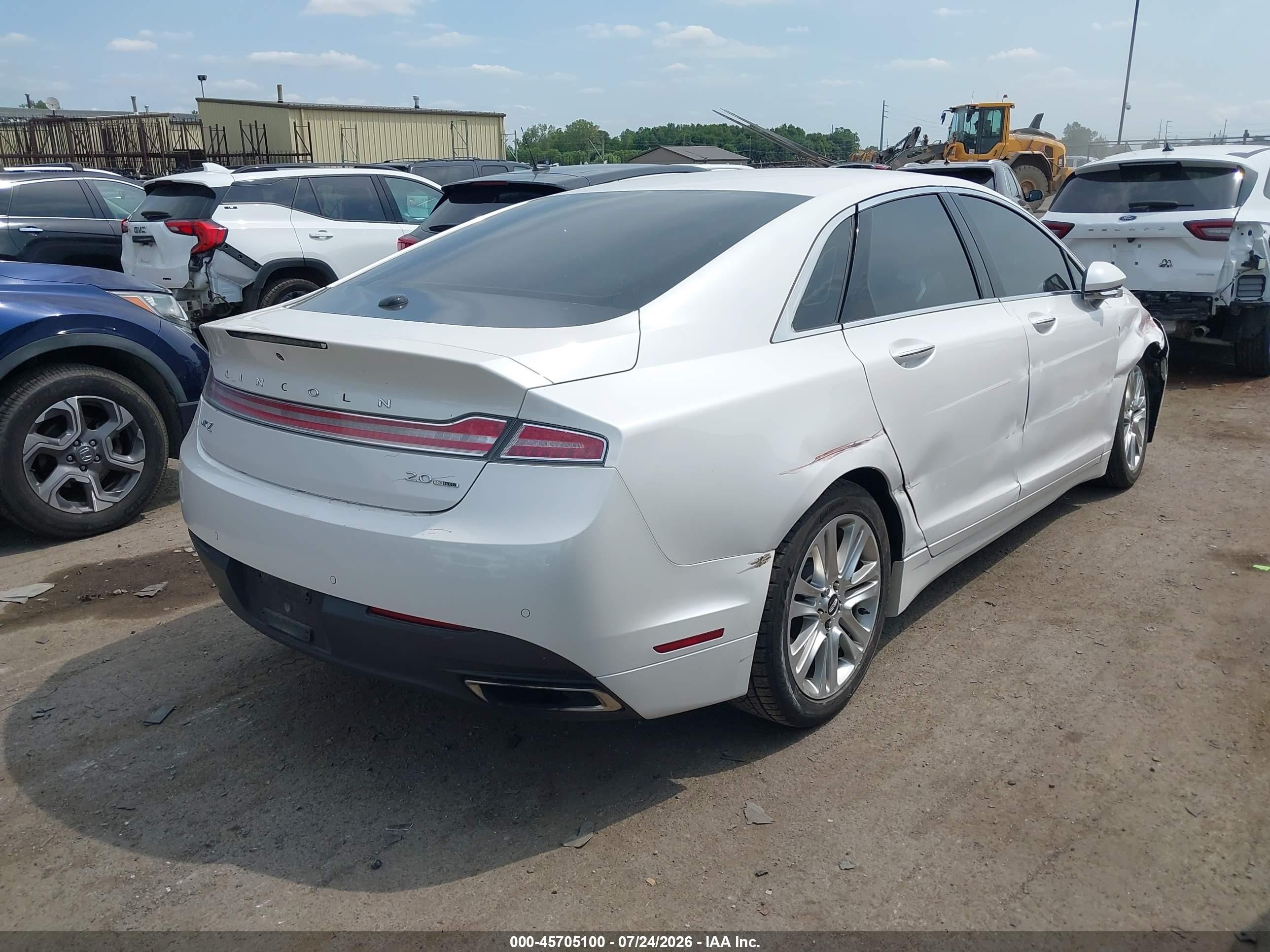2016 Lincoln Mkz White vin: 3LN6L2G99GR627304