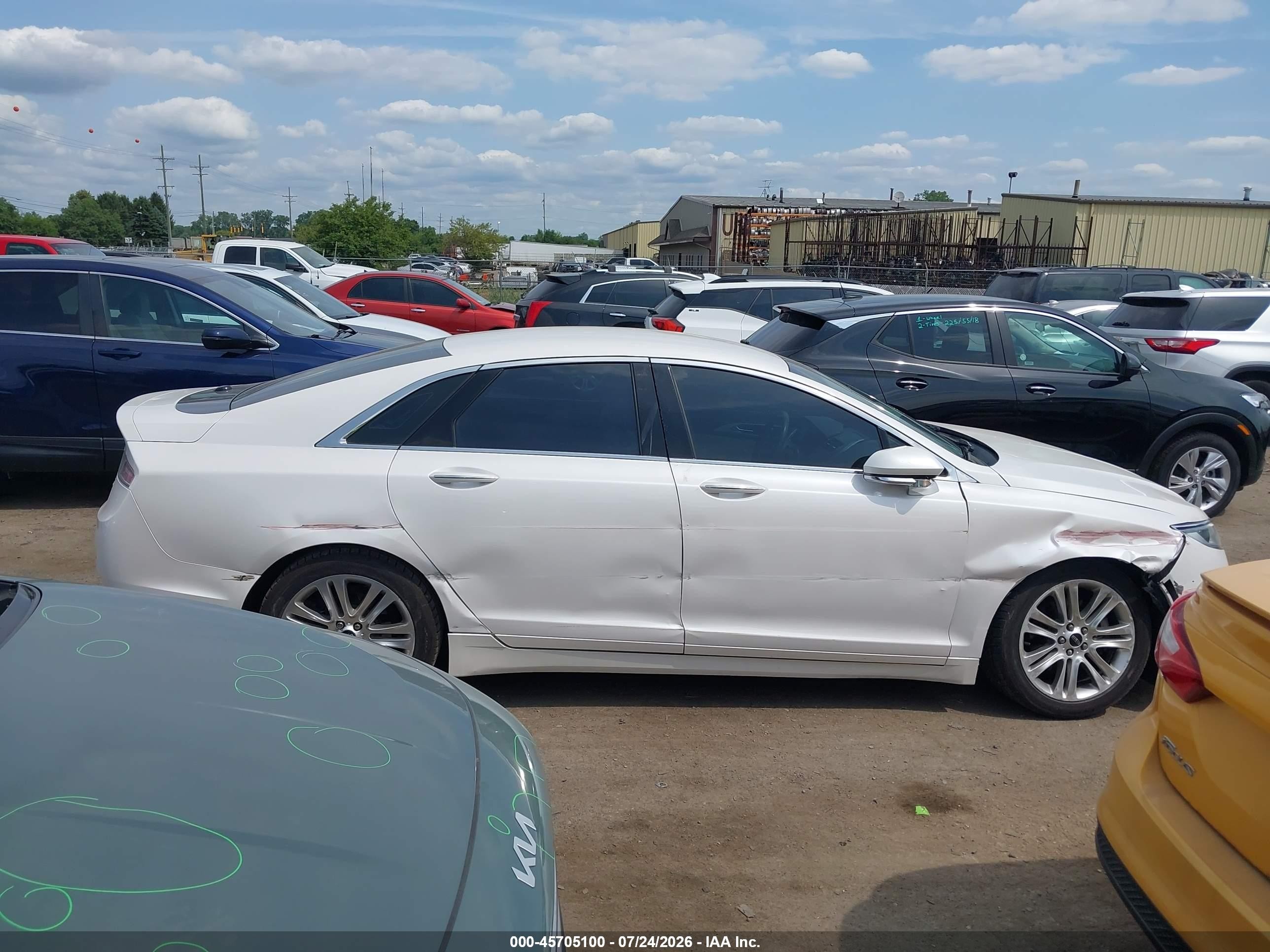 2016 Lincoln Mkz White vin: 3LN6L2G99GR627304