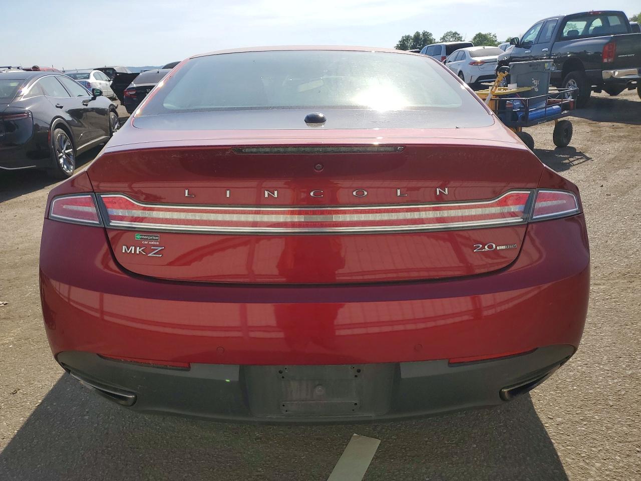 2016 Lincoln Mkz Red vin: 3LN6L2G99GR631515