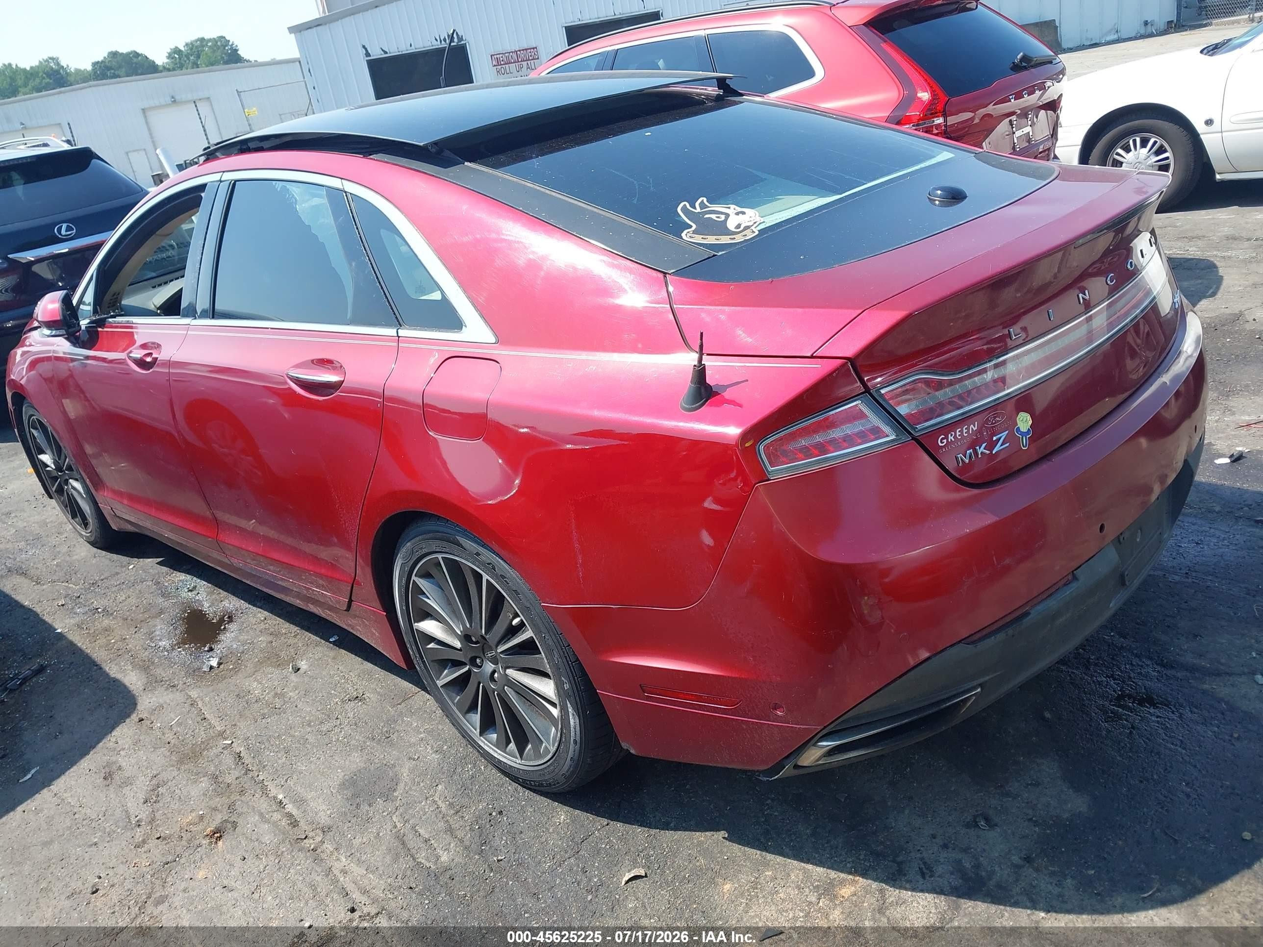2013 Lincoln Mkz   Red vin: 3LN6L2G9XDR806575