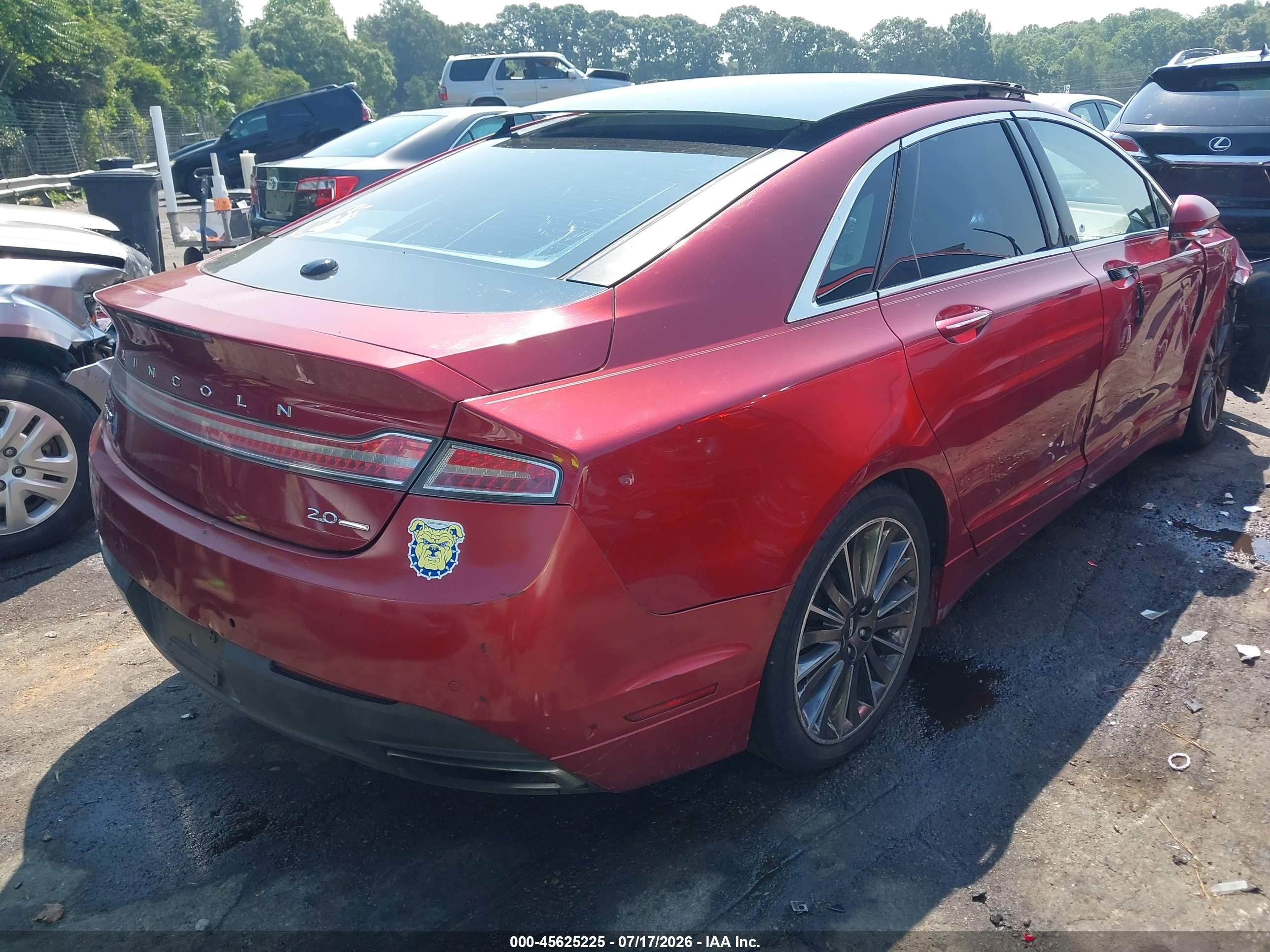 2013 Lincoln Mkz   Red vin: 3LN6L2G9XDR806575