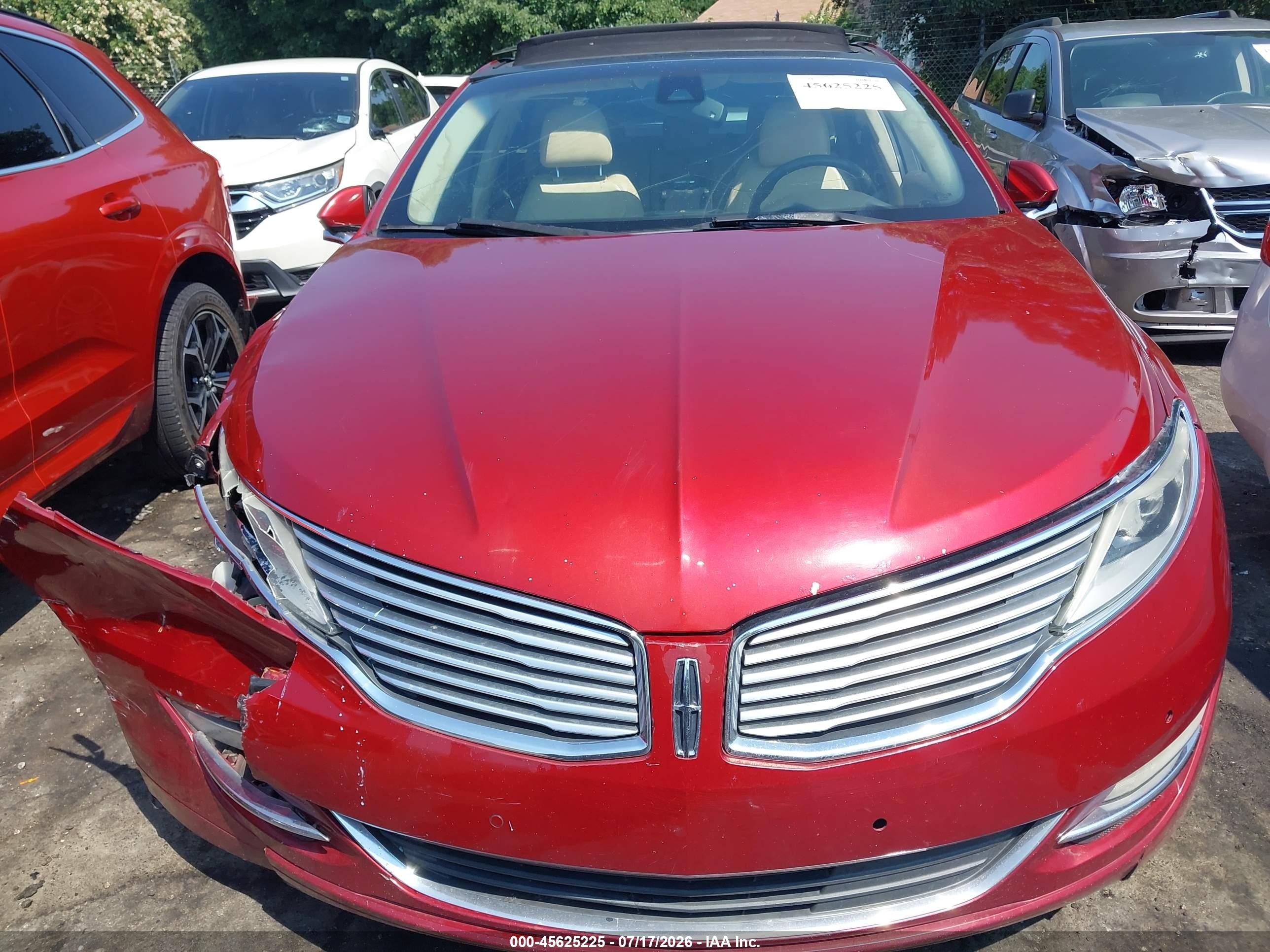 2013 Lincoln Mkz   Red vin: 3LN6L2G9XDR806575