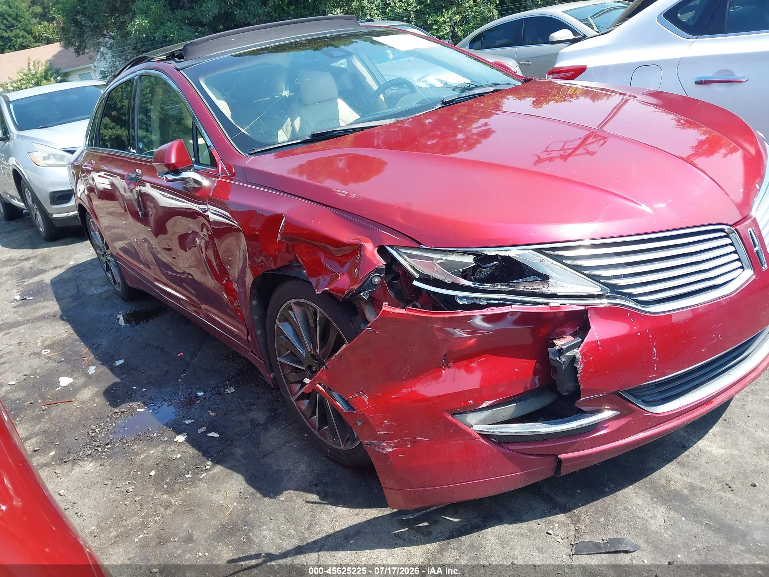 2013 Lincoln Mkz   Red vin: 3LN6L2G9XDR806575