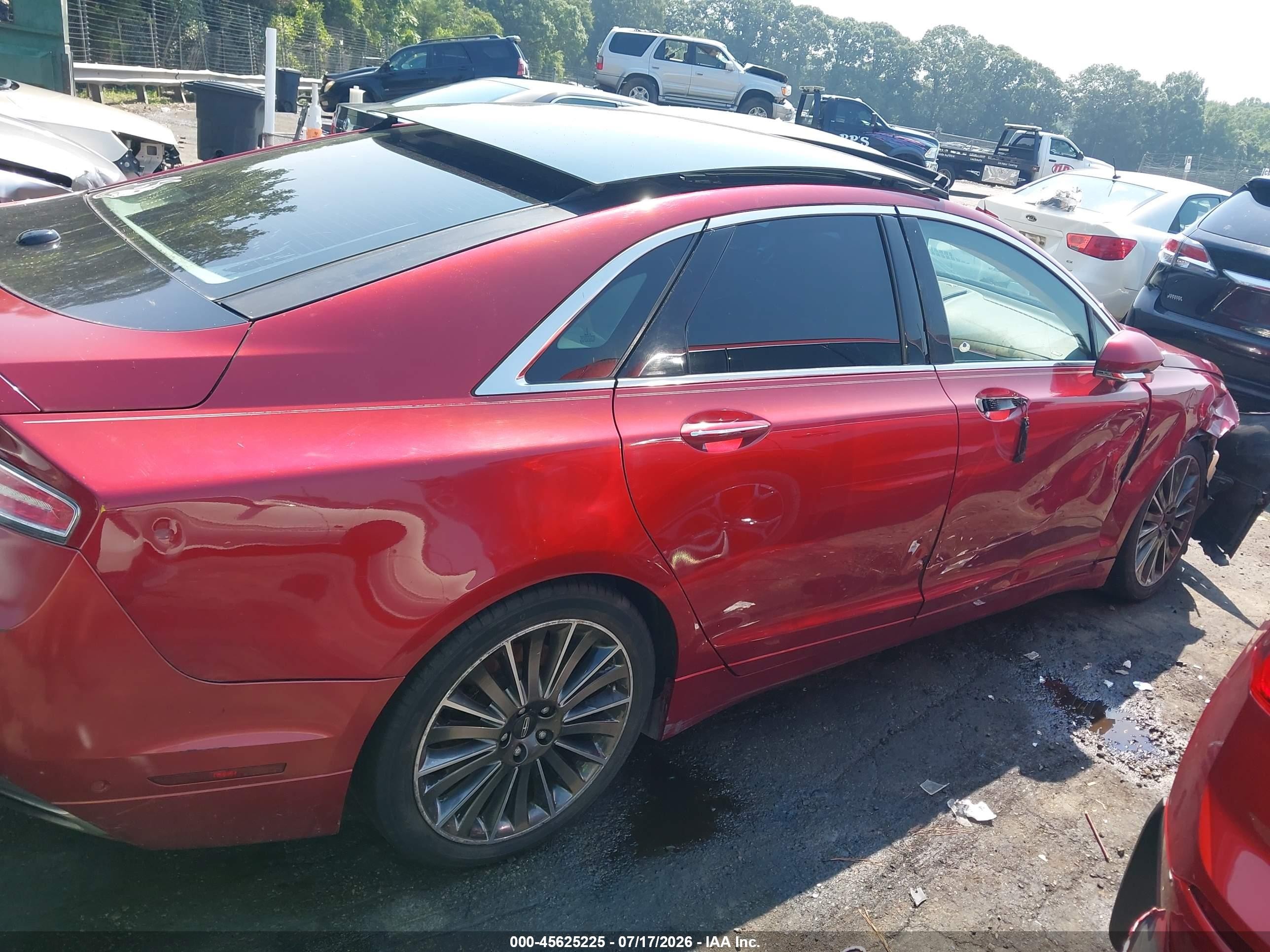 2013 Lincoln Mkz   Red vin: 3LN6L2G9XDR806575