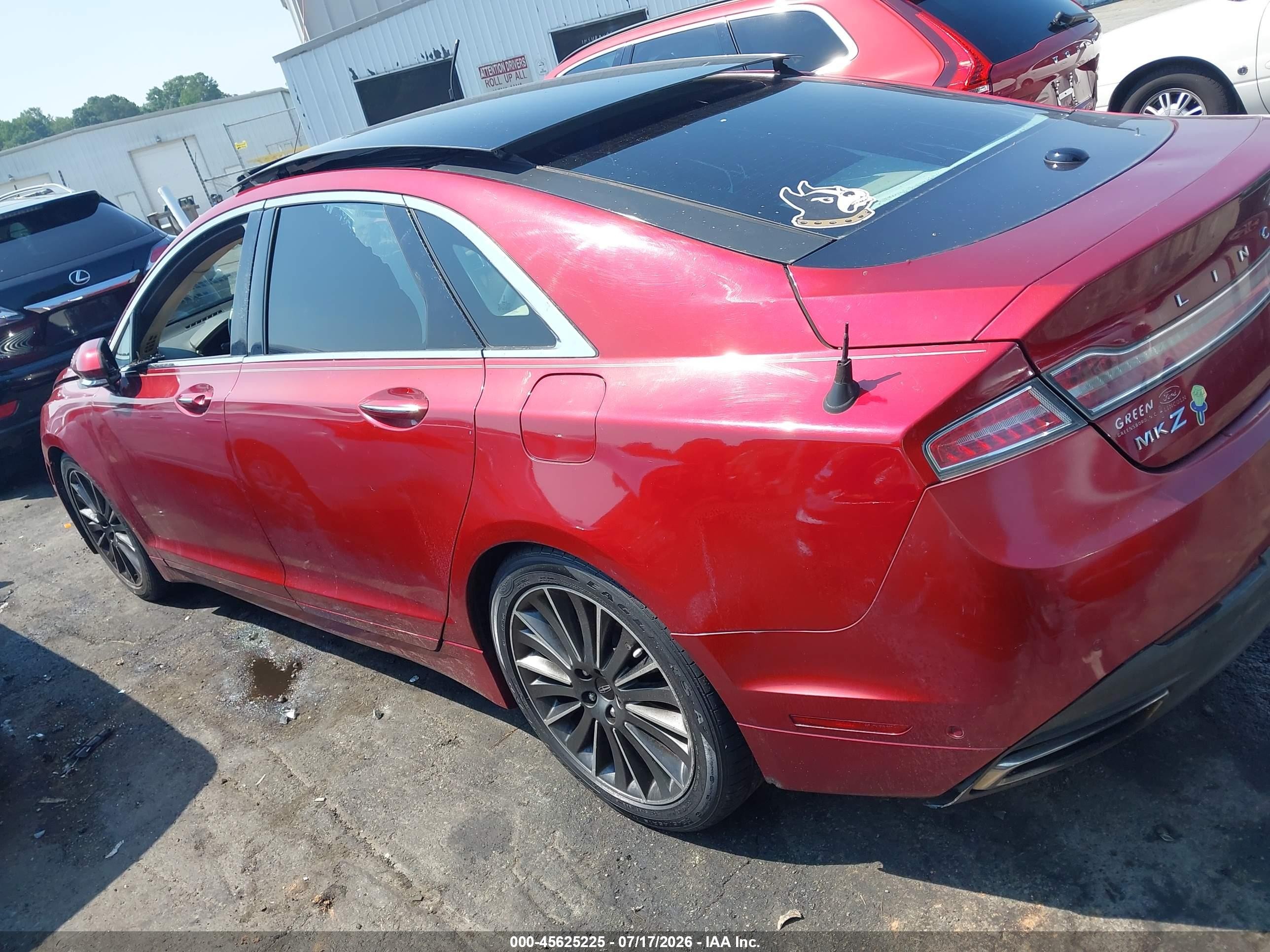 2013 Lincoln Mkz   Red vin: 3LN6L2G9XDR806575