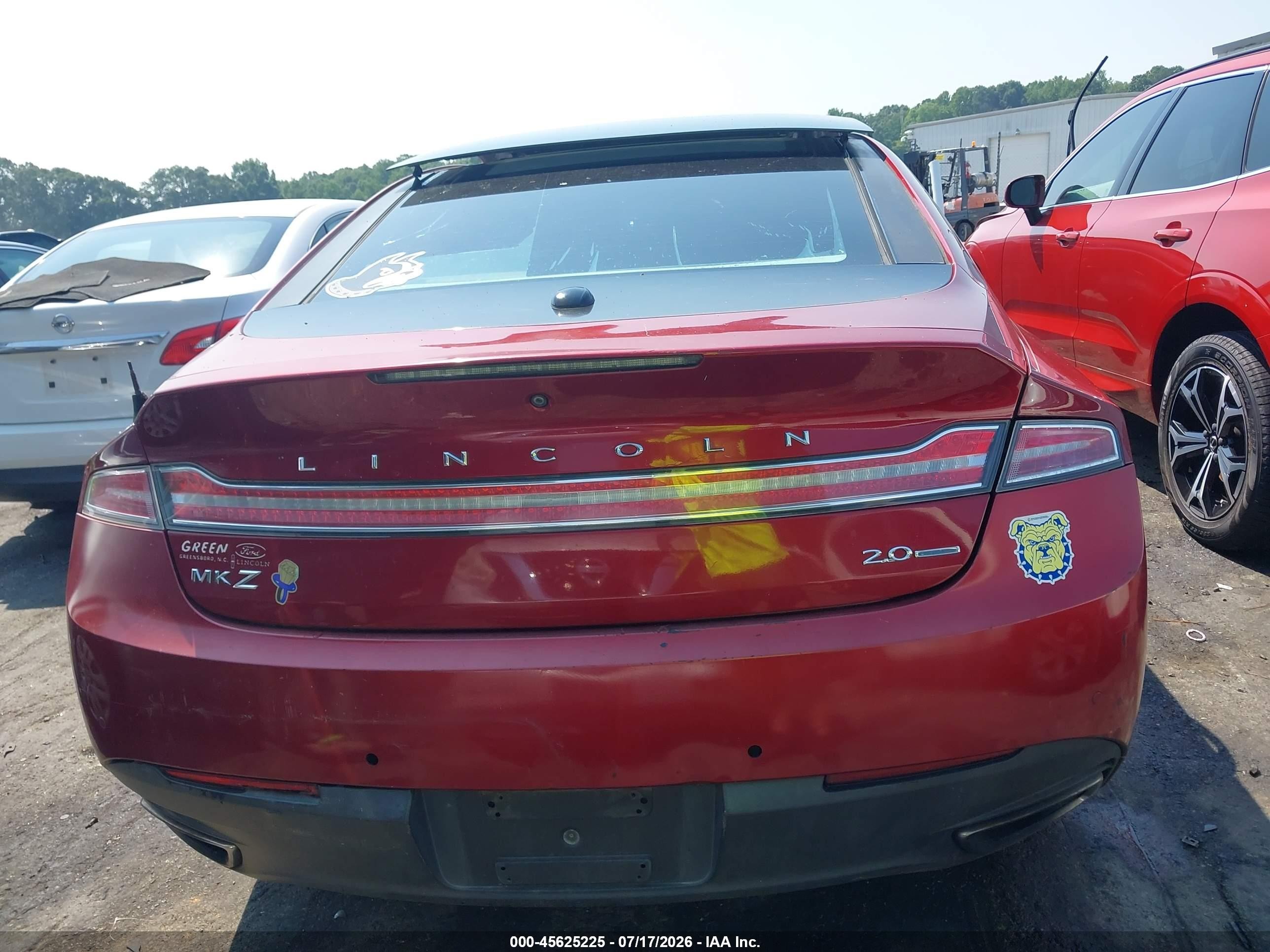 2013 Lincoln Mkz   Red vin: 3LN6L2G9XDR806575