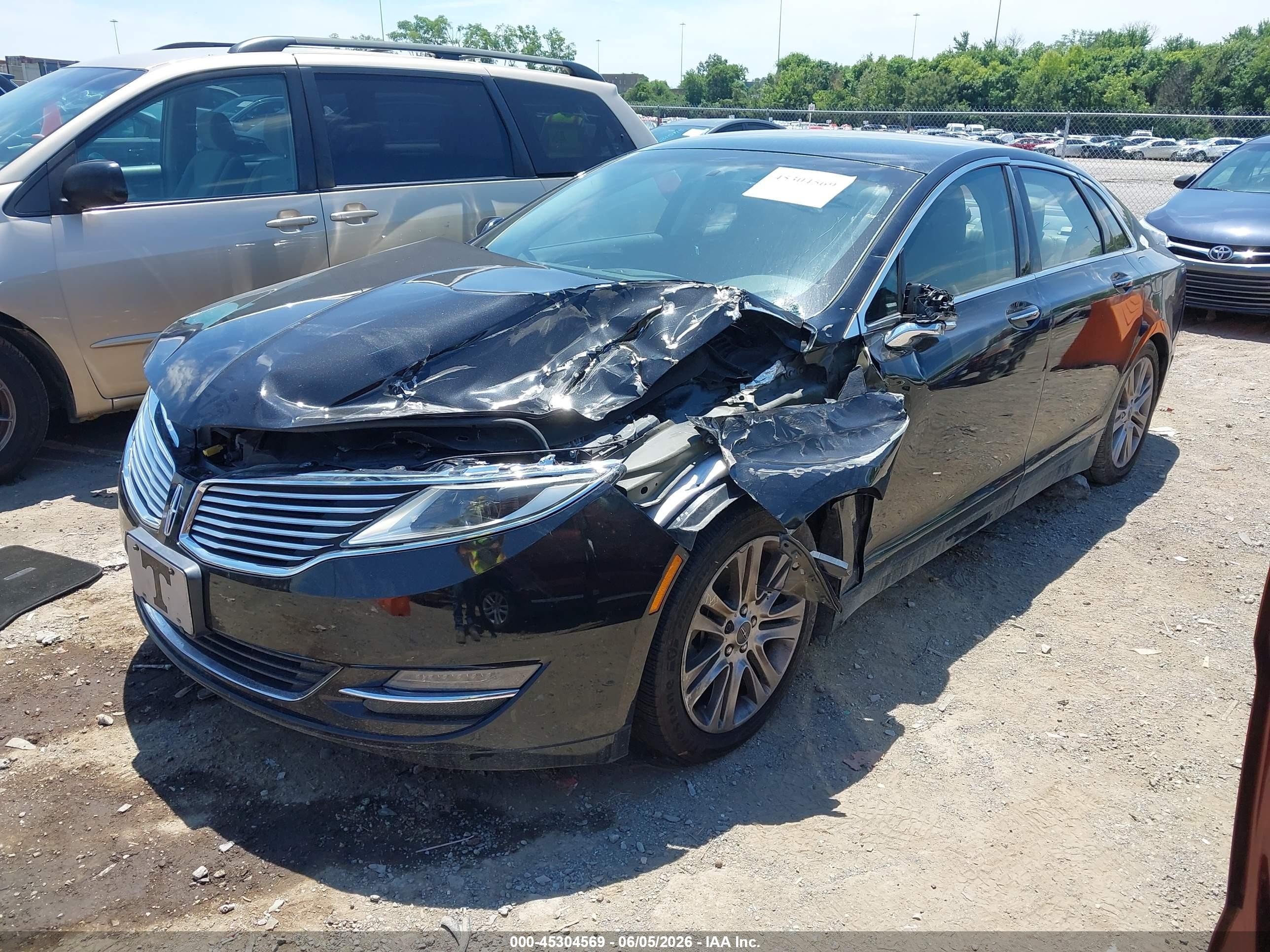 2013 Lincoln Mkz   Black vin: 3LN6L2G9XDR815065