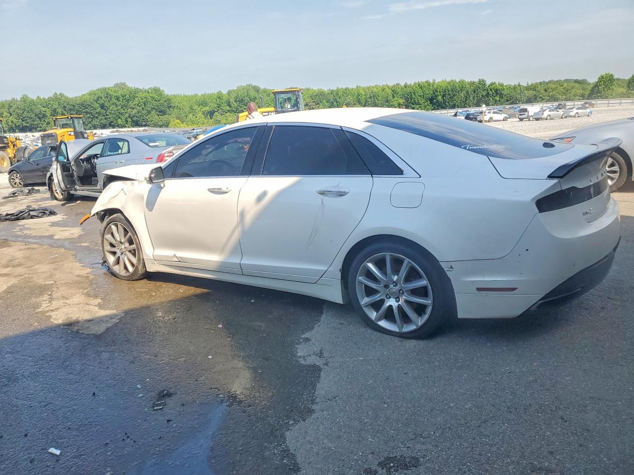 2014 Lincoln Mkz White vin: 3LN6L2G9XER827606