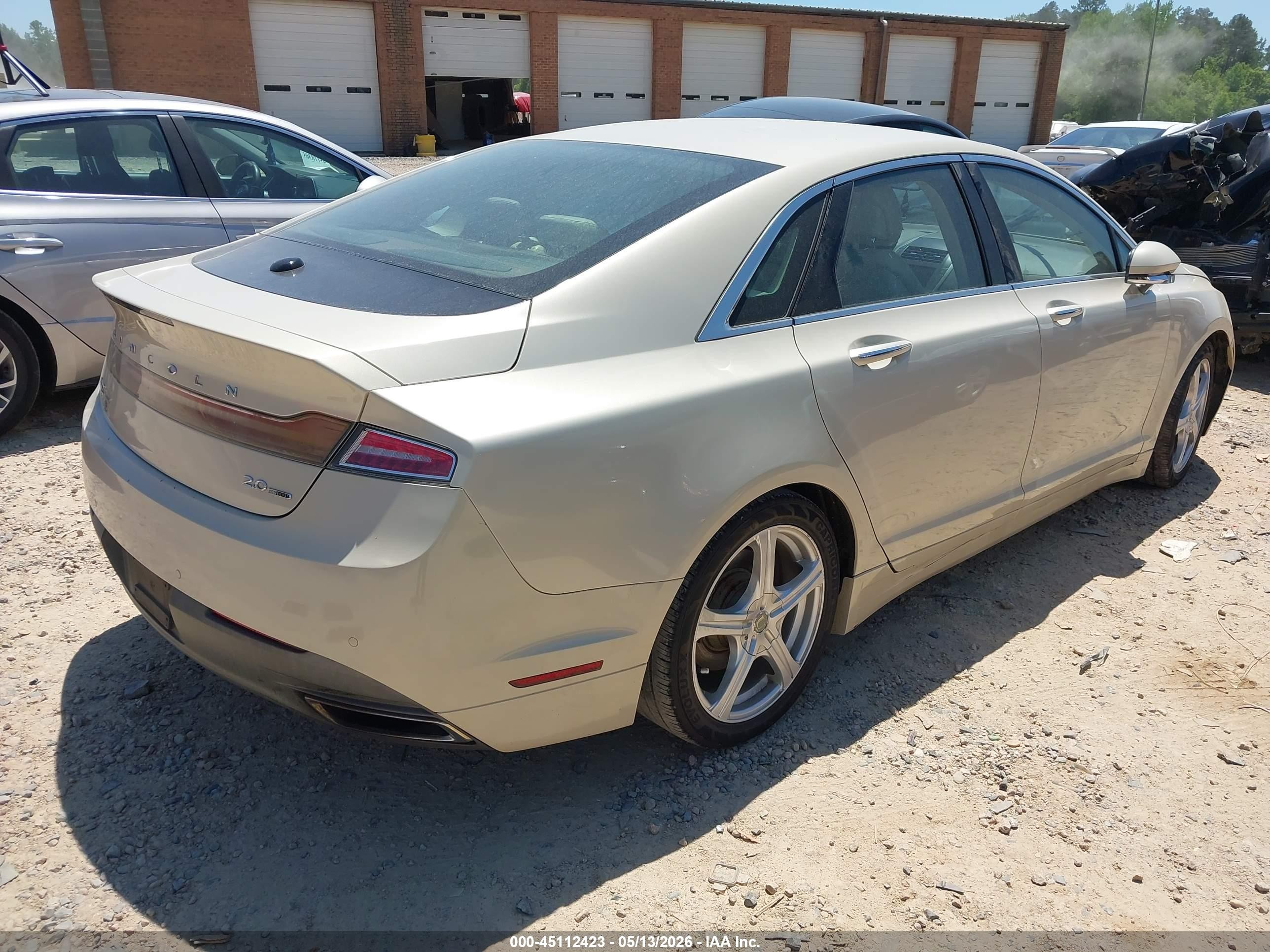 2014 Lincoln Mkz Beige vin: 3LN6L2G9XER835320