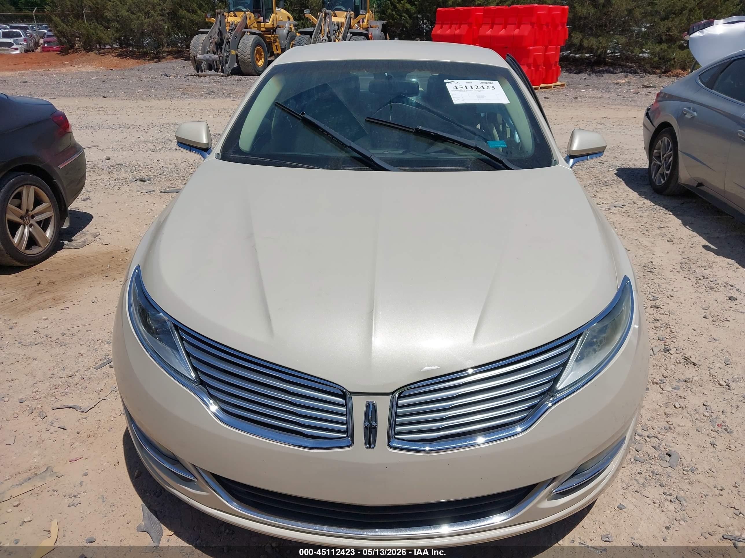 2014 Lincoln Mkz Beige vin: 3LN6L2G9XER835320