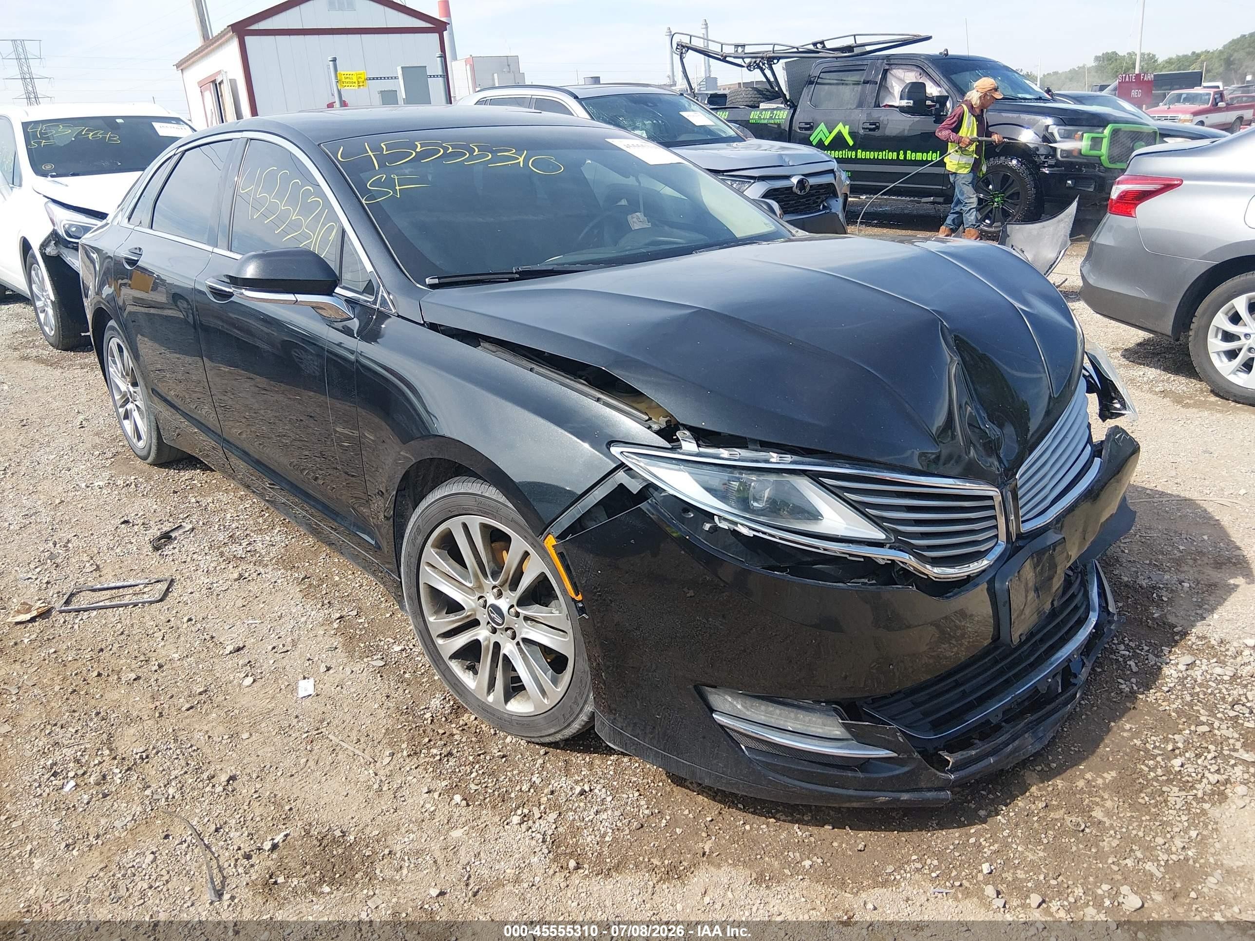 2015 Lincoln Mkz   Черный vin: 3LN6L2G9XFR600580