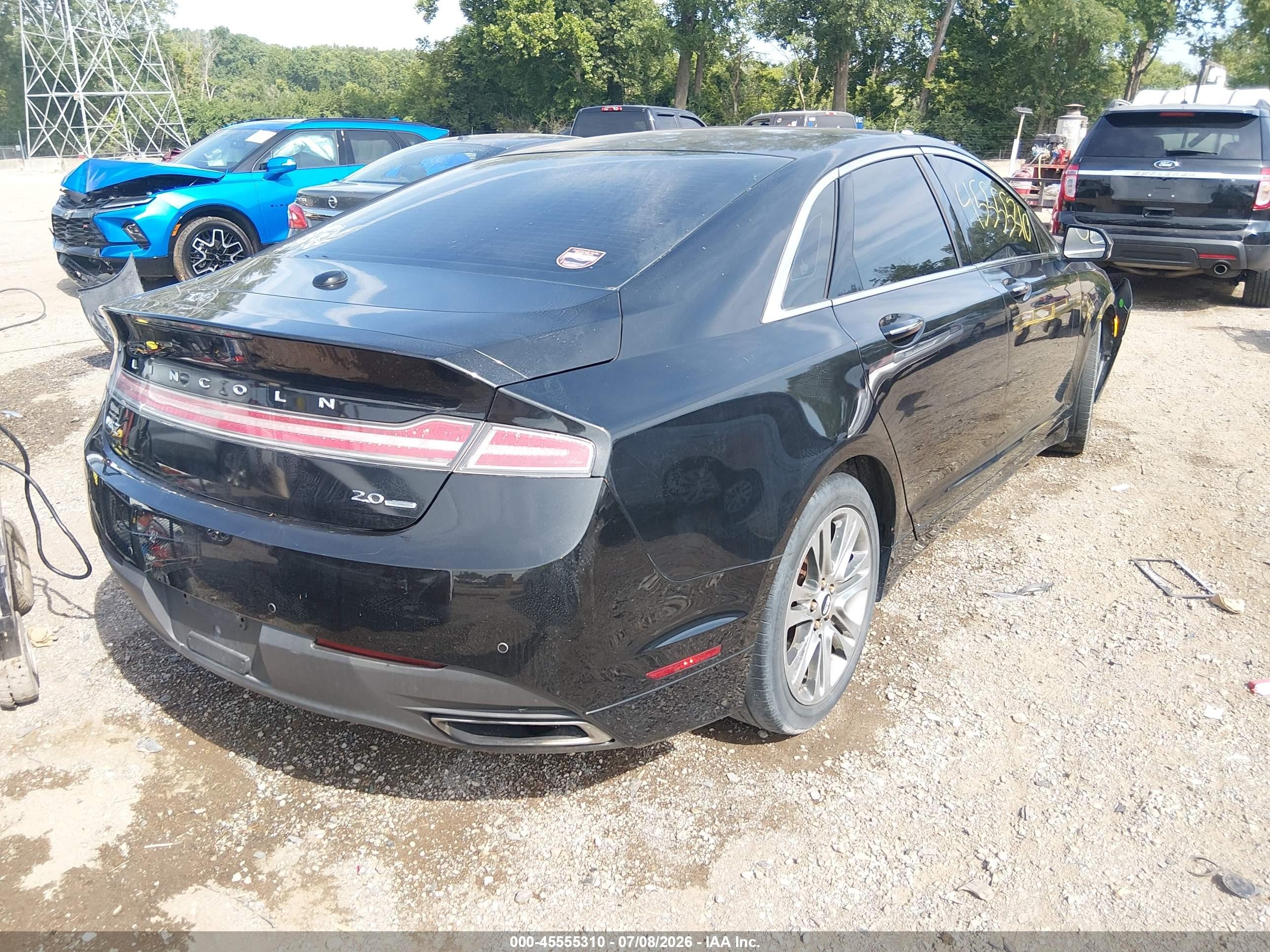 2015 Lincoln Mkz   Black vin: 3LN6L2G9XFR600580
