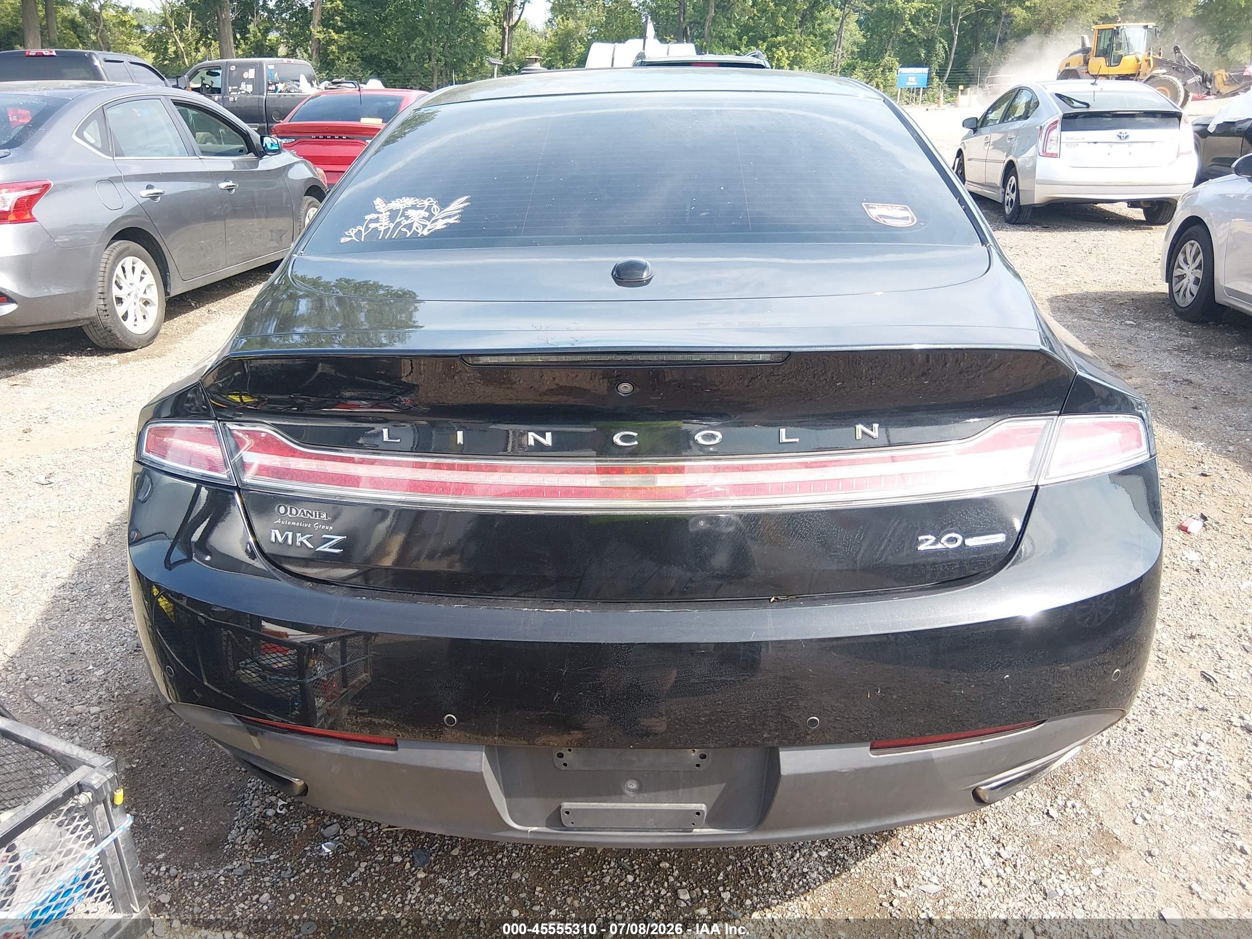 2015 Lincoln Mkz   Black vin: 3LN6L2G9XFR600580