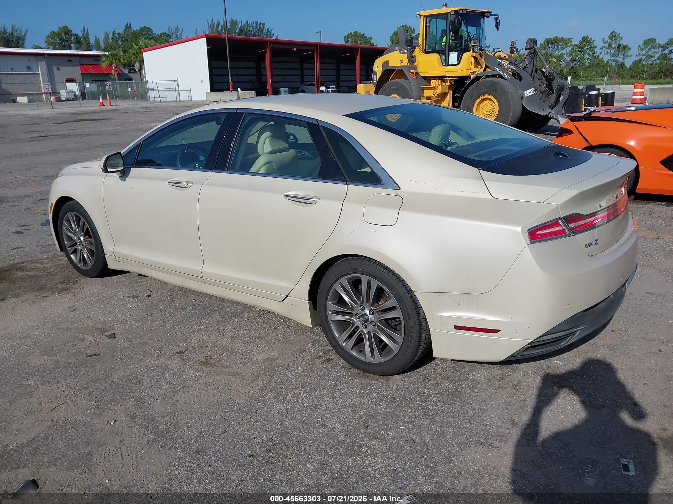 2015 Lincoln Mkz   Cream vin: 3LN6L2GK0FR608349