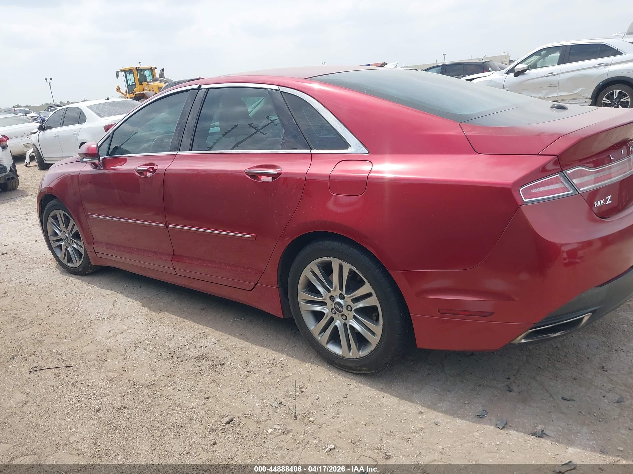2013 Lincoln Mkz   Red vin: 3LN6L2GK1DR807388