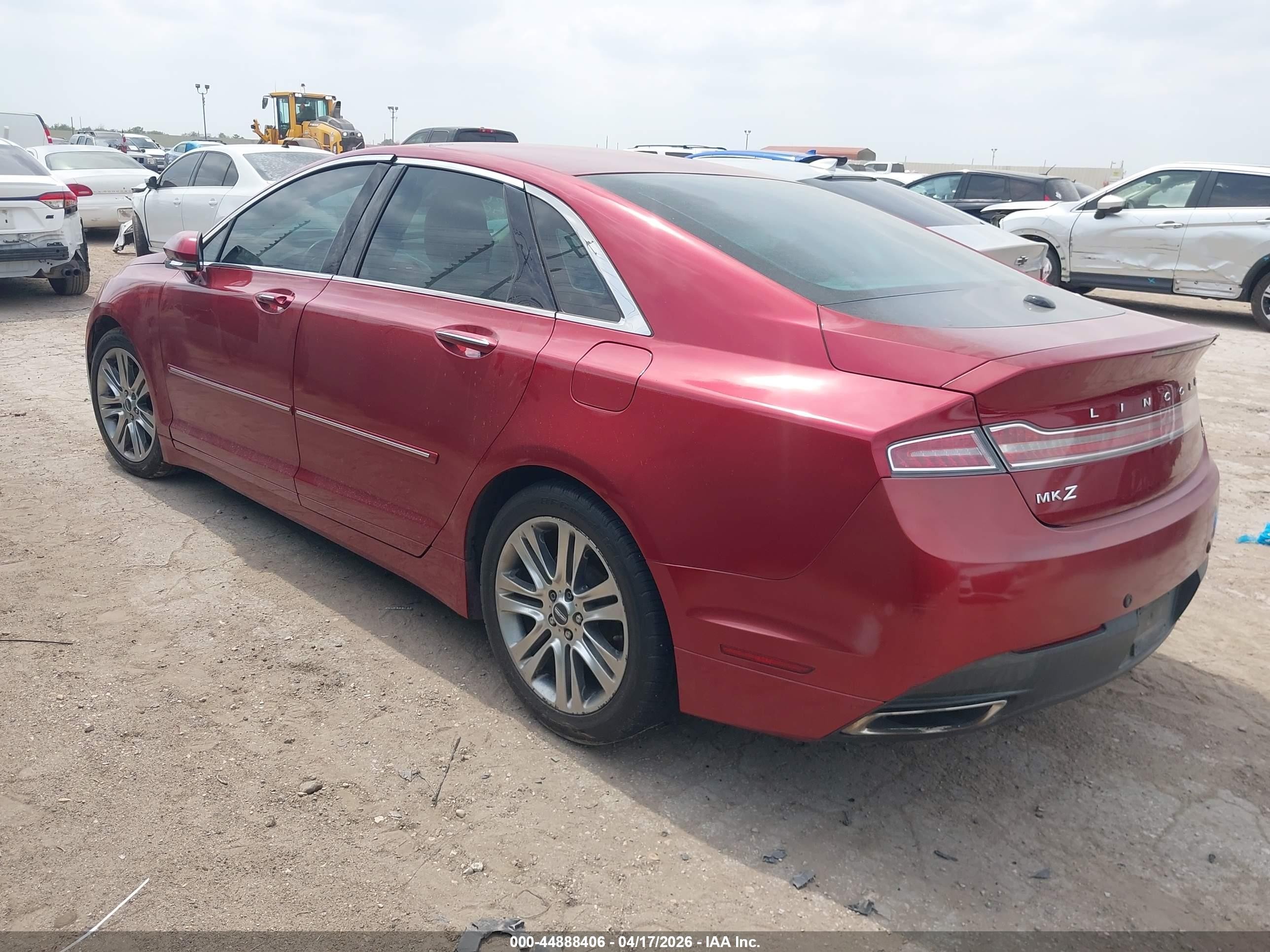 2013 Lincoln Mkz   Red vin: 3LN6L2GK1DR807388