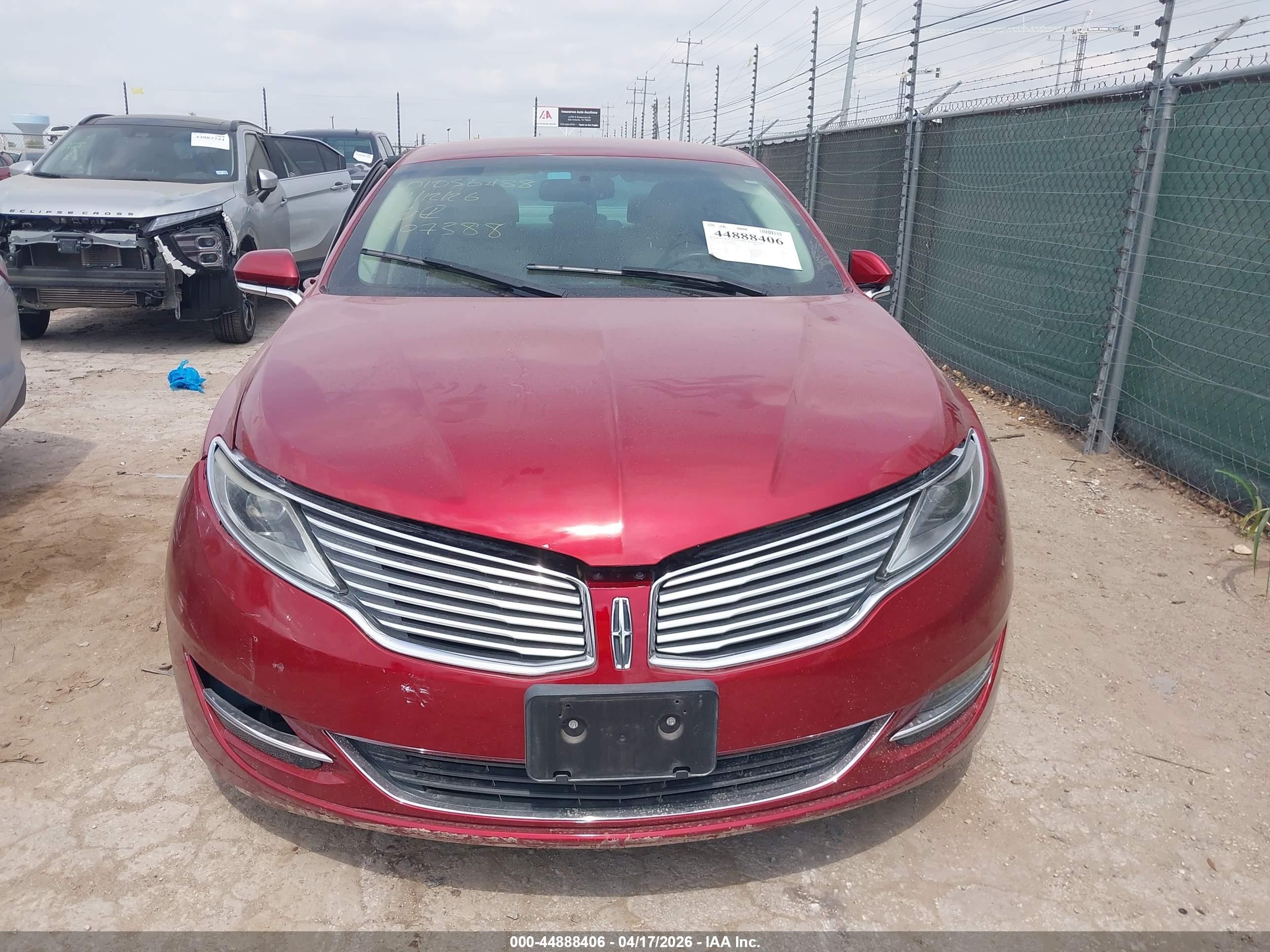 2013 Lincoln Mkz   Red vin: 3LN6L2GK1DR807388