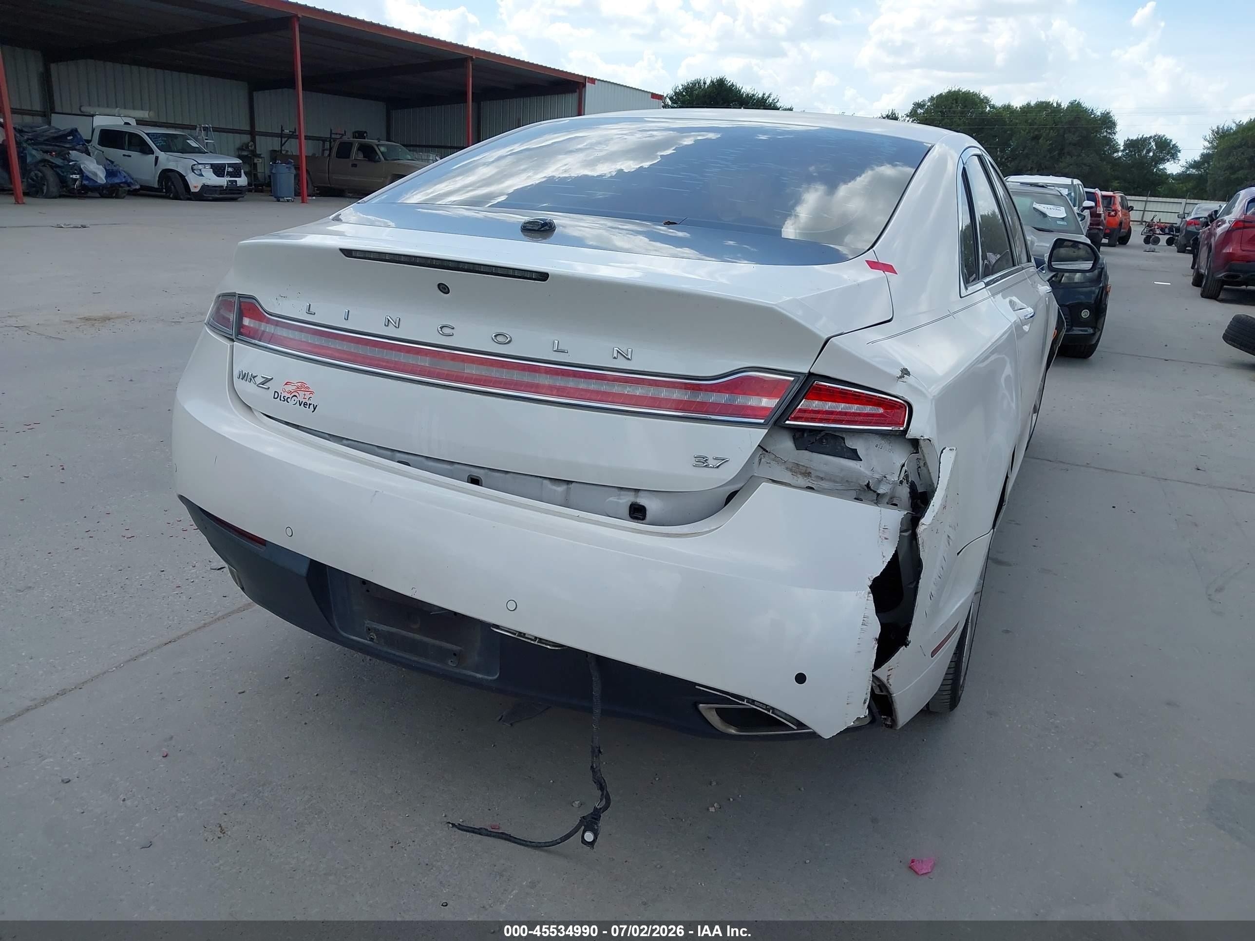 2014 Lincoln Mkz   Белый vin: 3LN6L2GK1ER802323