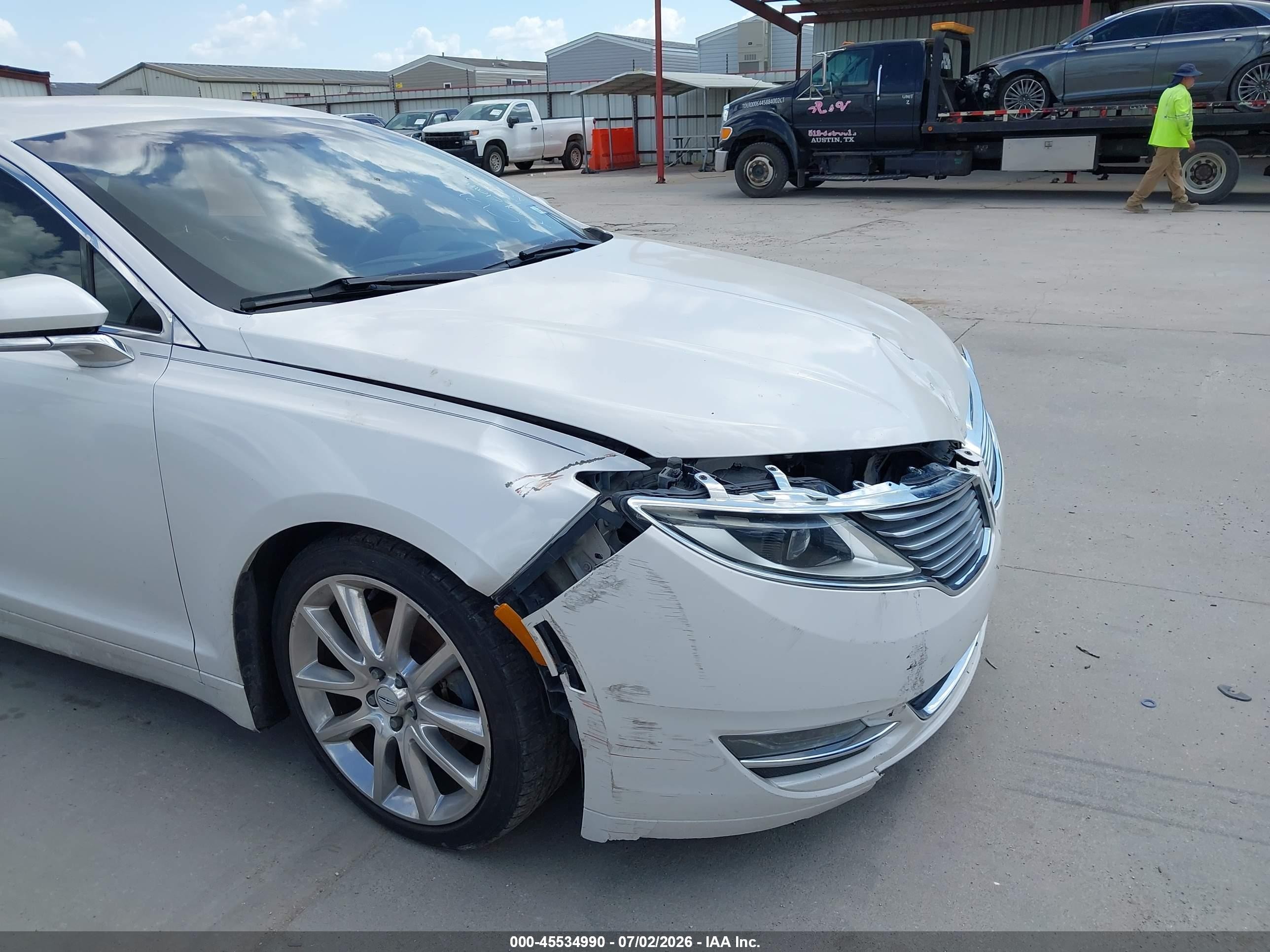 2014 Lincoln Mkz   Белый vin: 3LN6L2GK1ER802323