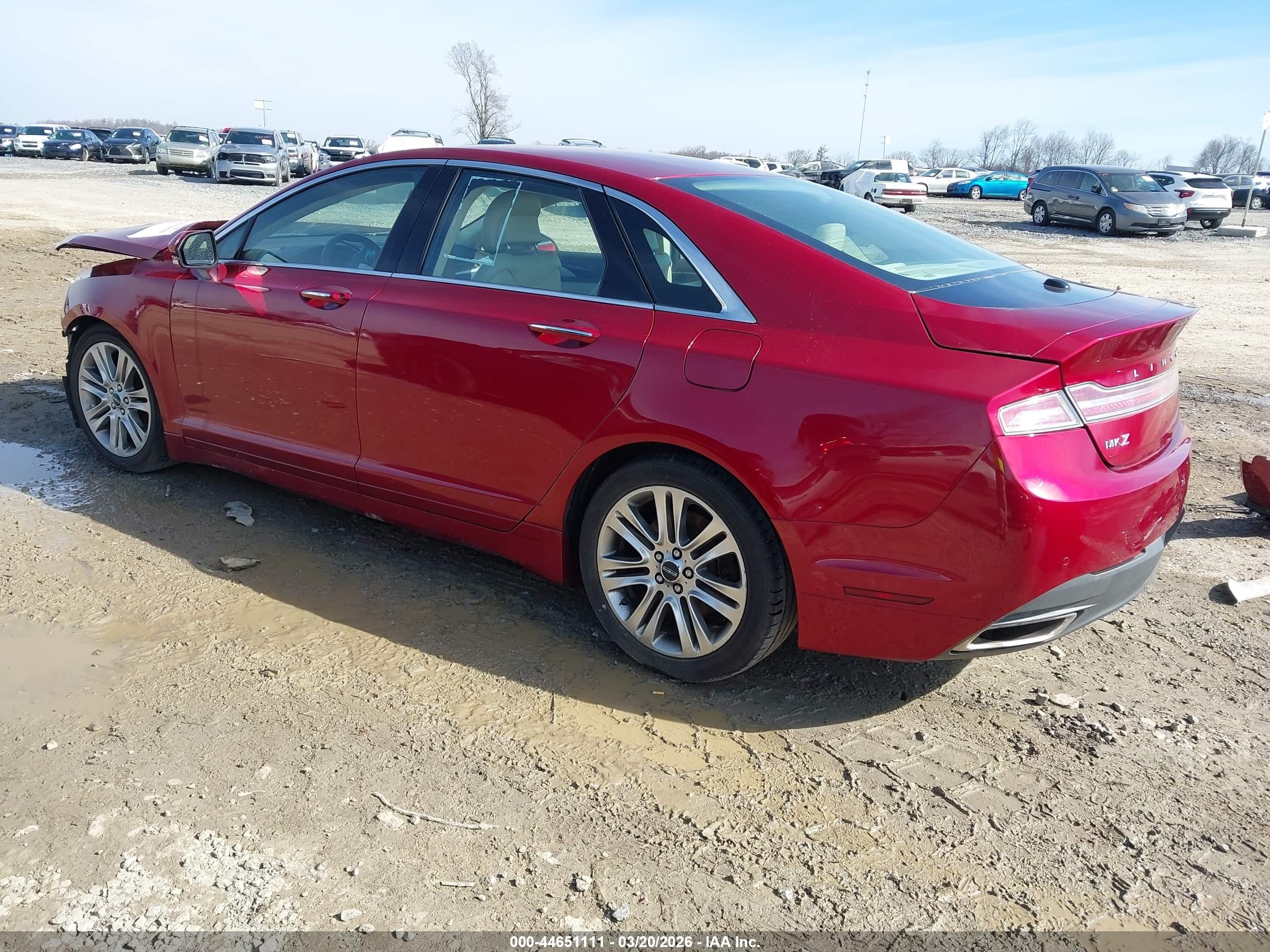 2014 Lincoln Mkz   Red vin: 3LN6L2GK1ER811071
