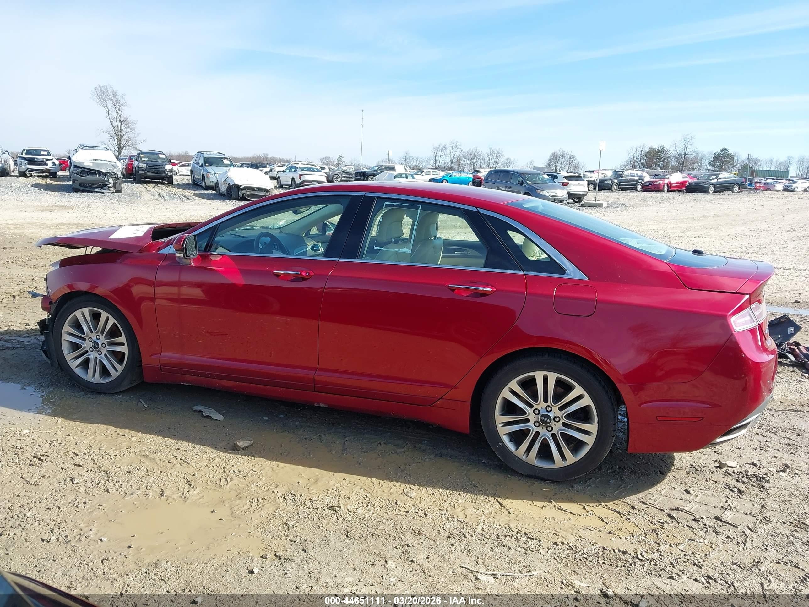 2014 Lincoln Mkz   Red vin: 3LN6L2GK1ER811071