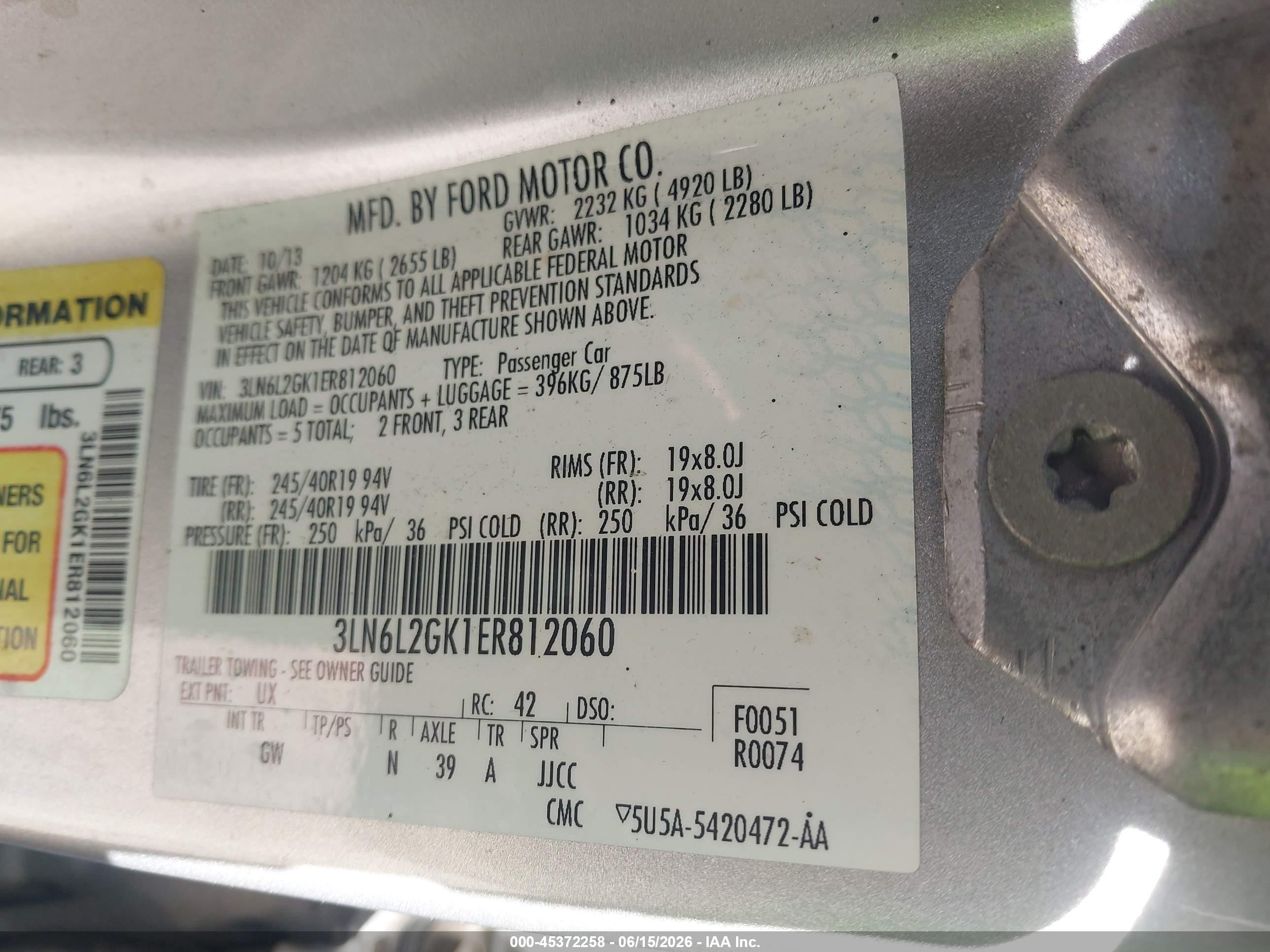 2014 Lincoln Mkz   Silver vin: 3LN6L2GK1ER812060