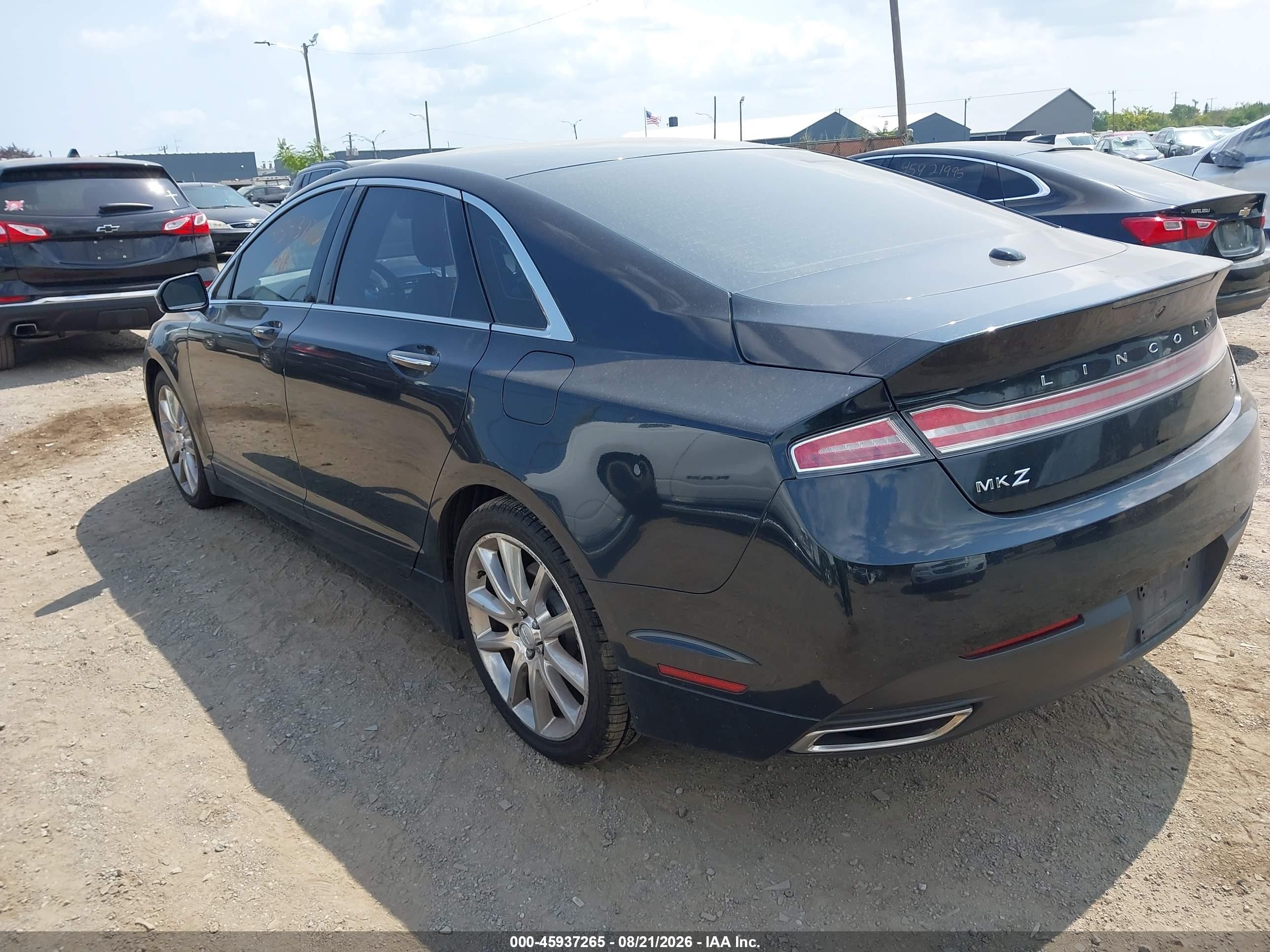 2014 Lincoln Mkz   Black vin: 3LN6L2GK1ER827738