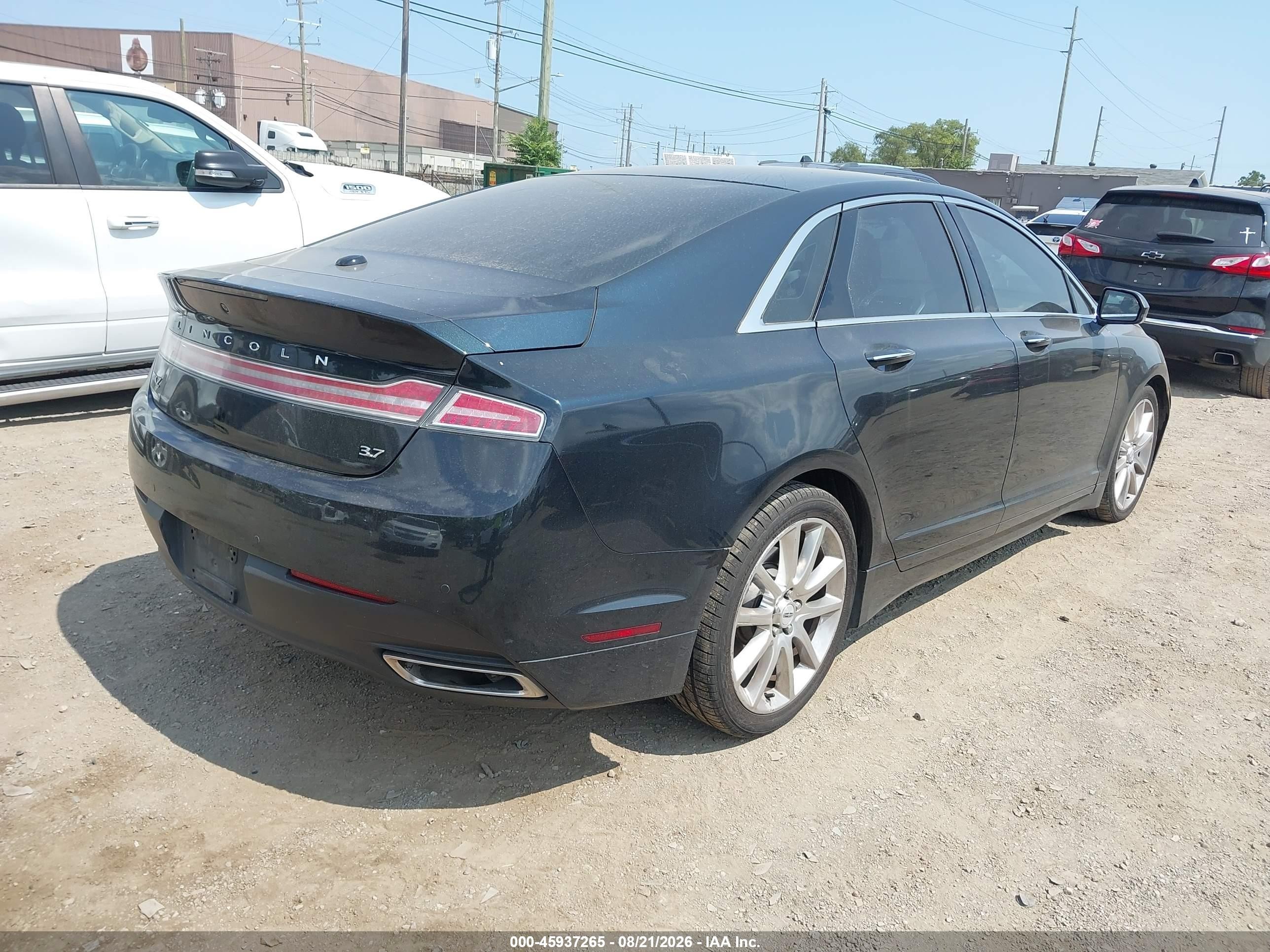 2014 Lincoln Mkz   Black vin: 3LN6L2GK1ER827738