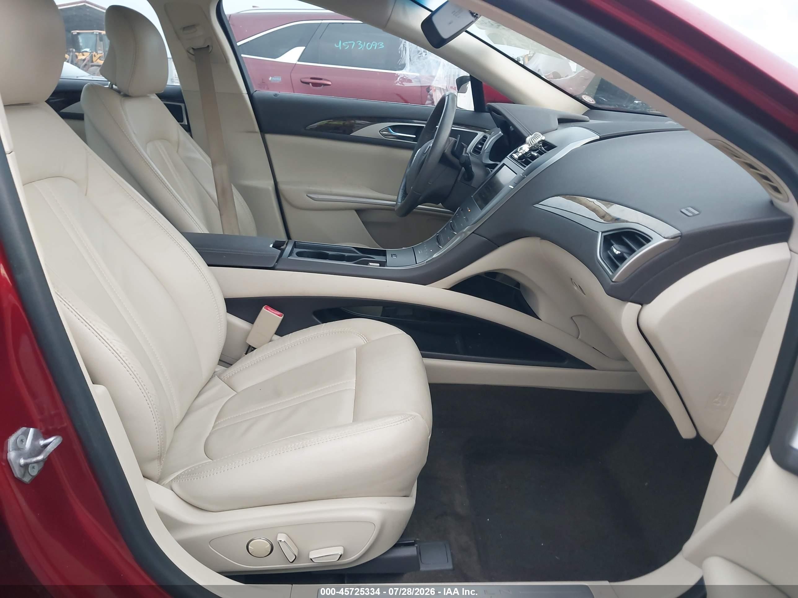2014 Lincoln Mkz   Red vin: 3LN6L2GK2ER825352
