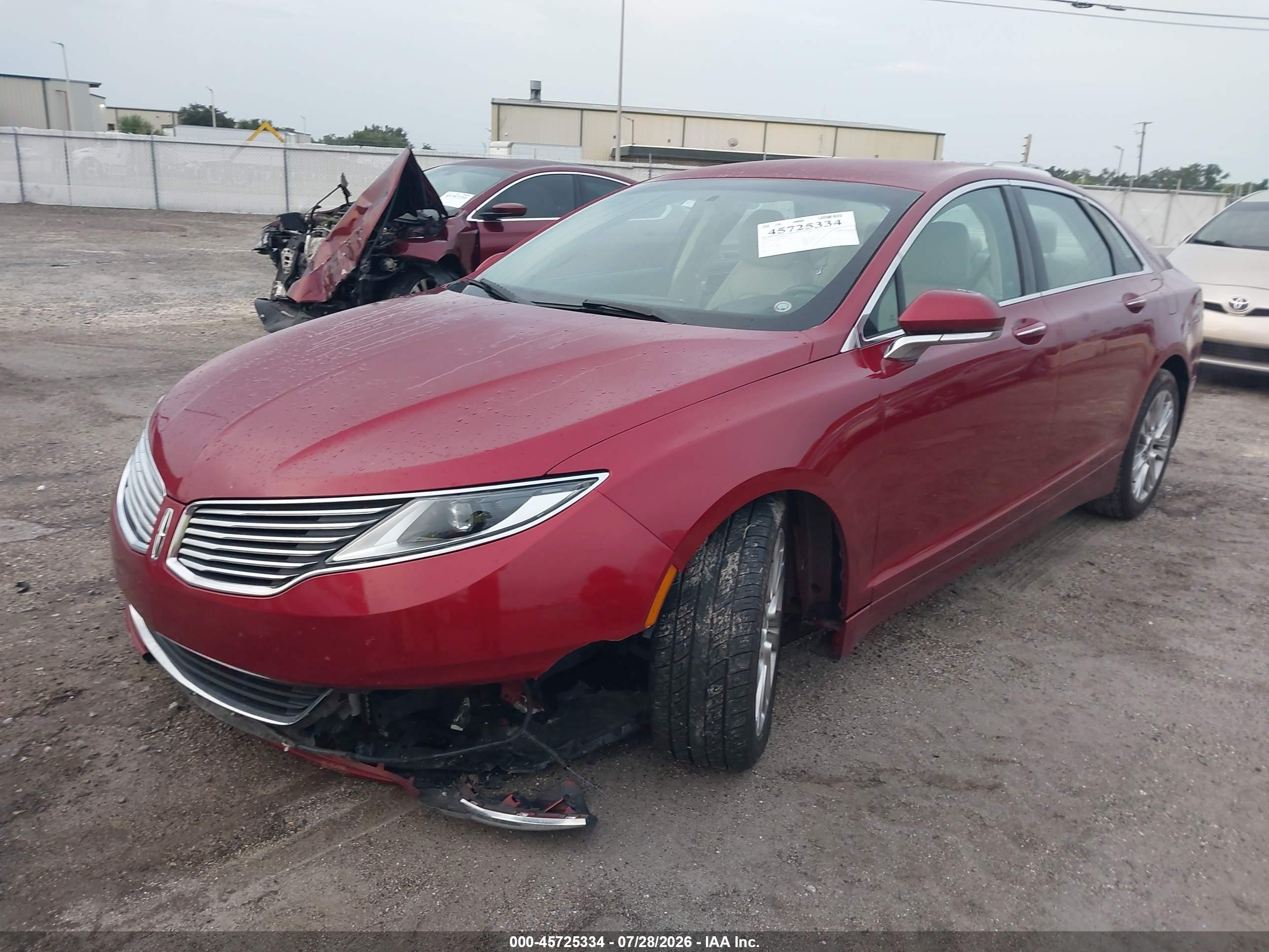 2014 Lincoln Mkz   Red vin: 3LN6L2GK2ER825352