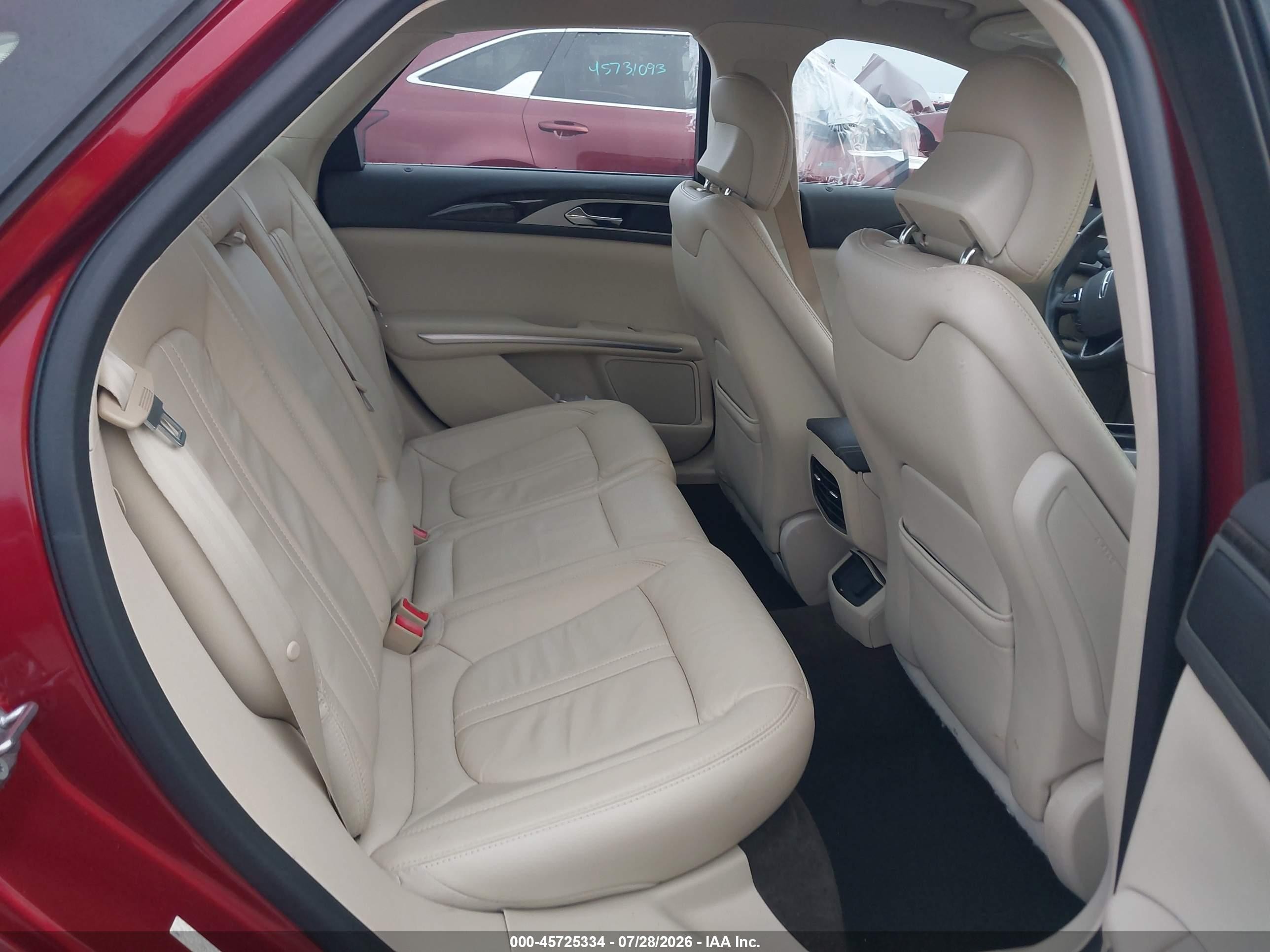 2014 Lincoln Mkz   Red vin: 3LN6L2GK2ER825352