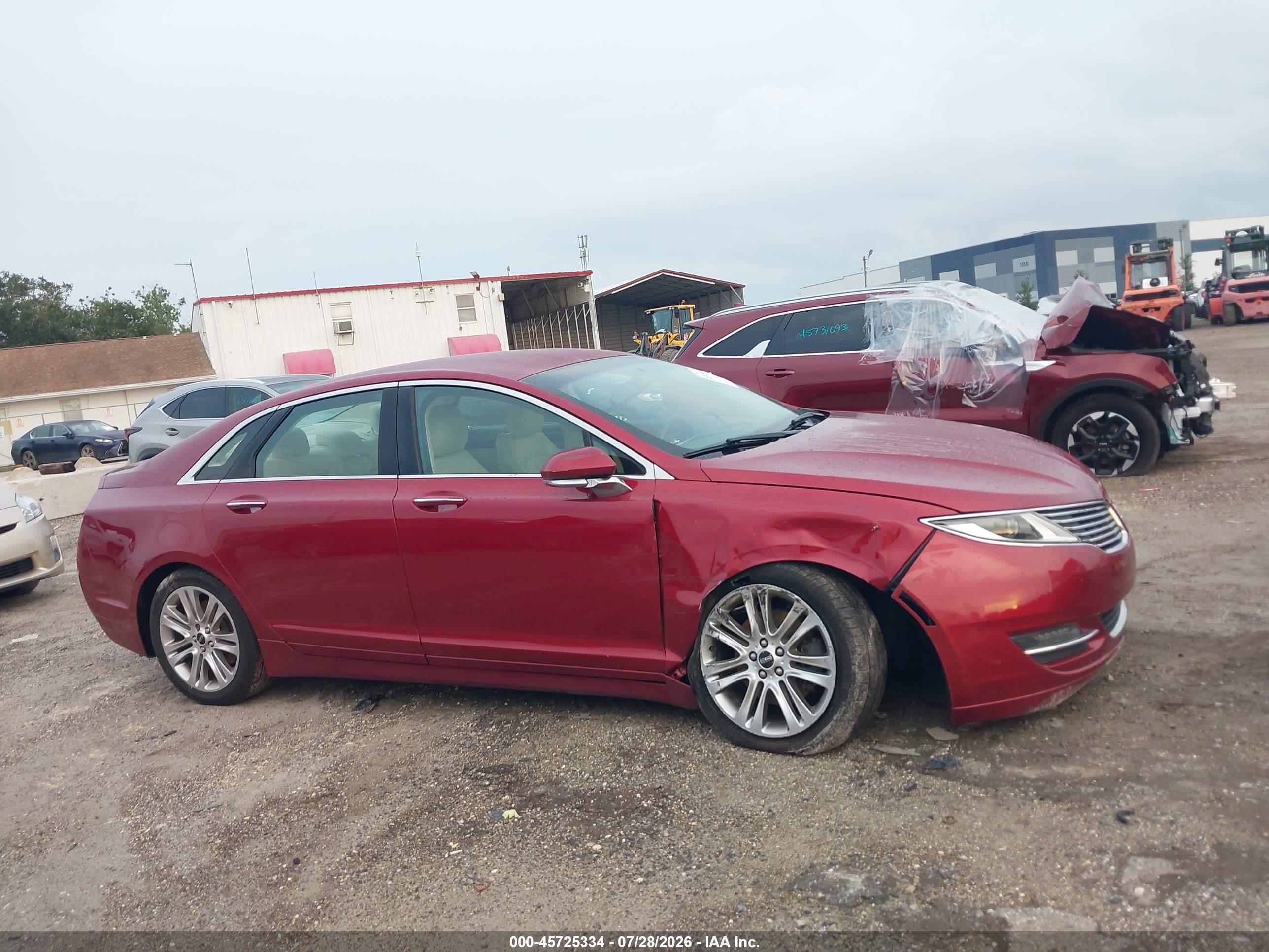 2014 Lincoln Mkz   Red vin: 3LN6L2GK2ER825352
