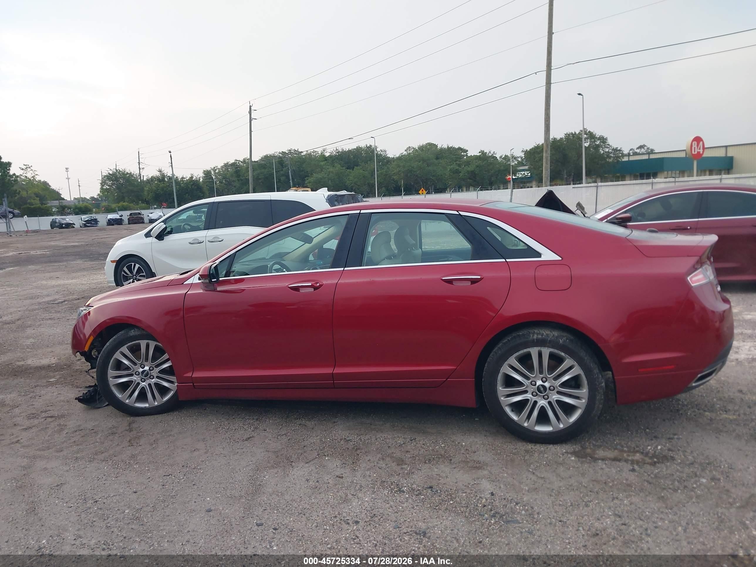 2014 Lincoln Mkz   Red vin: 3LN6L2GK2ER825352