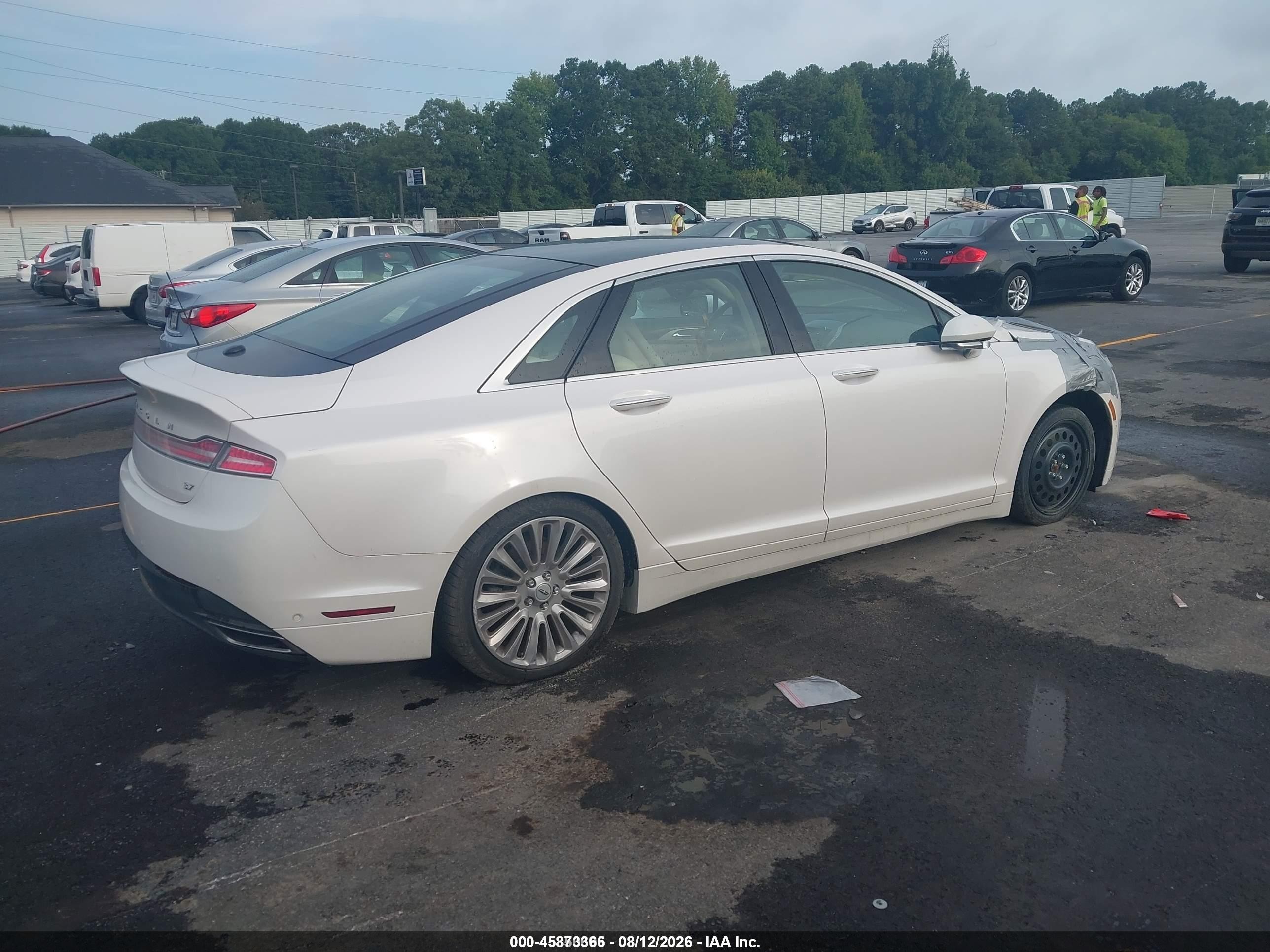 2014 Lincoln Mkz White vin: 3LN6L2GK2ER834228