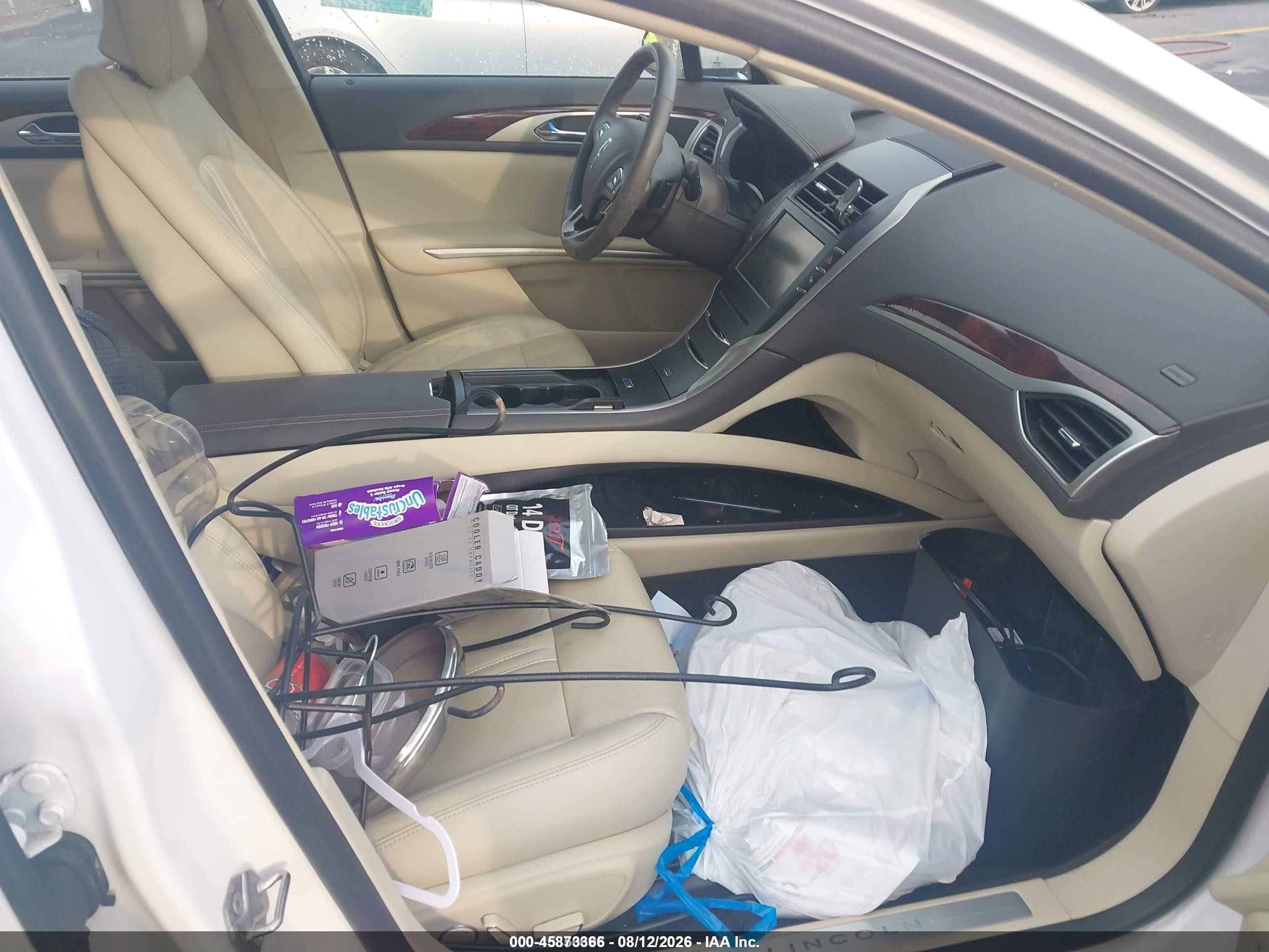 2014 Lincoln Mkz White vin: 3LN6L2GK2ER834228