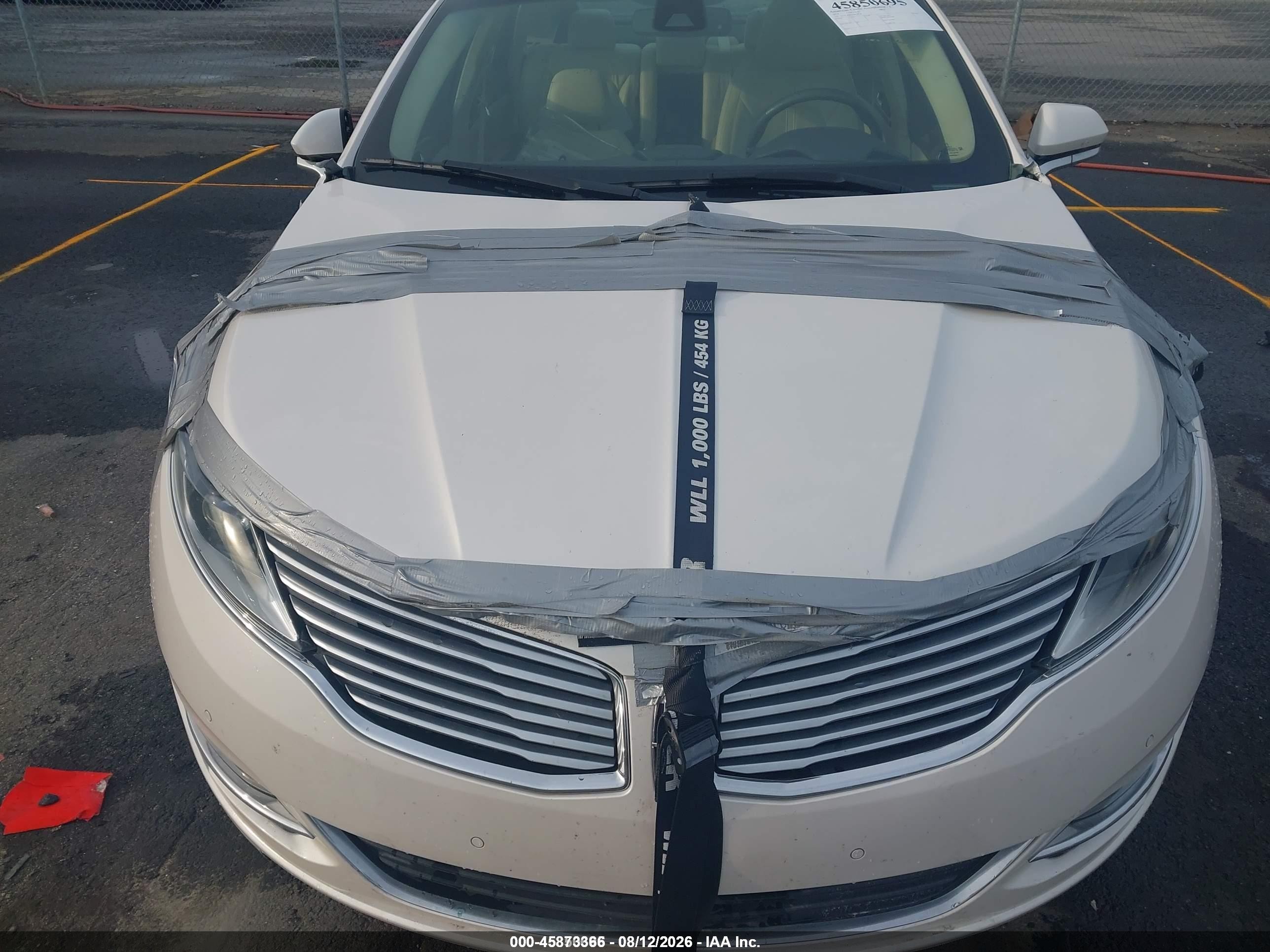 2014 Lincoln Mkz White vin: 3LN6L2GK2ER834228