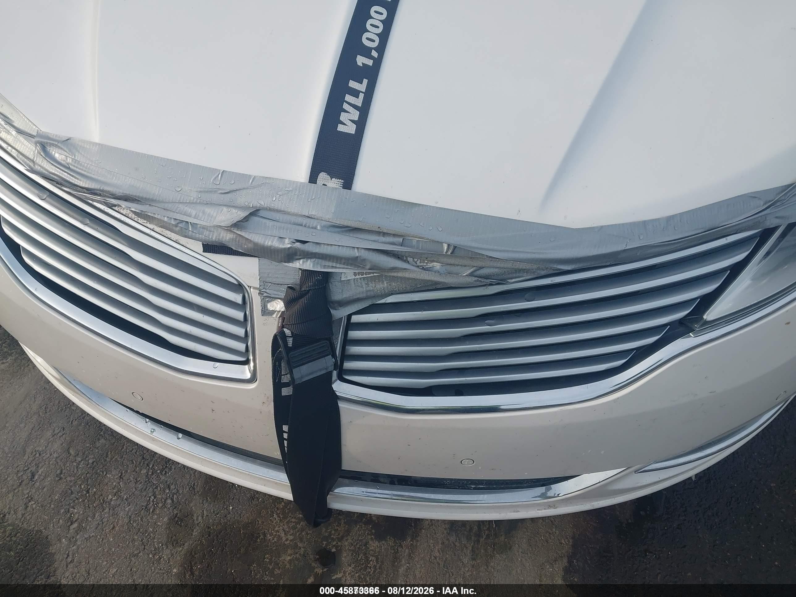 2014 Lincoln Mkz White vin: 3LN6L2GK2ER834228