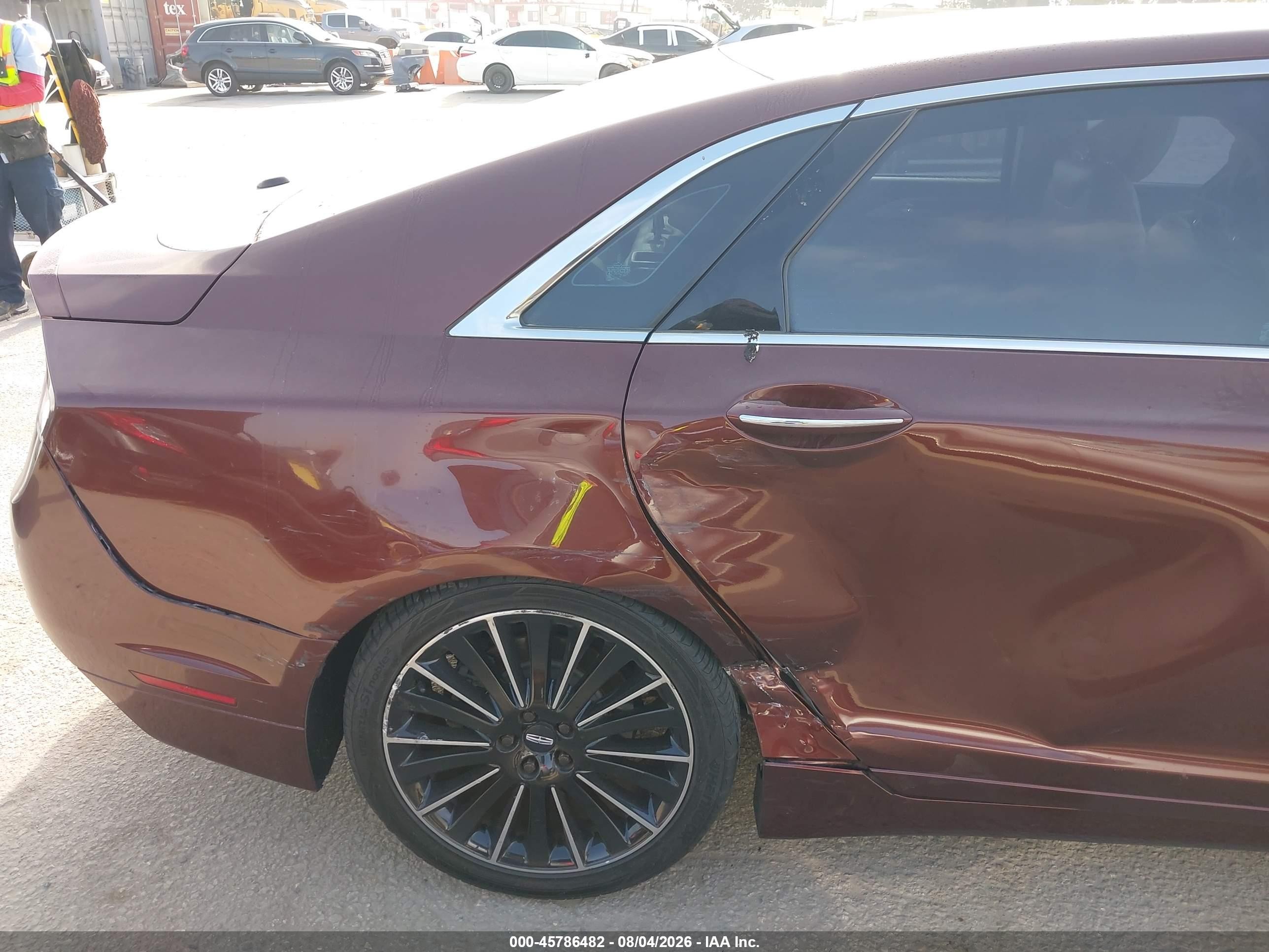 2015 Lincoln Mkz   Burgundy vin: 3LN6L2GK2FR617800