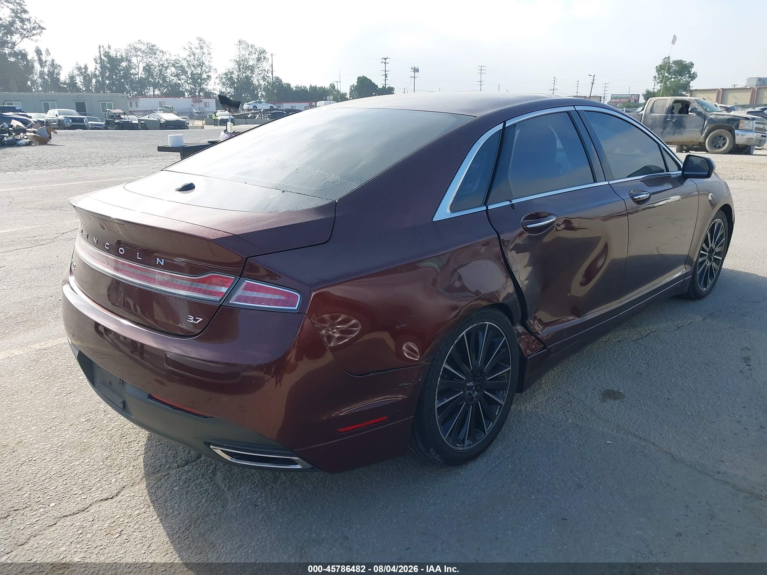 2015 Lincoln Mkz   Burgundy vin: 3LN6L2GK2FR617800