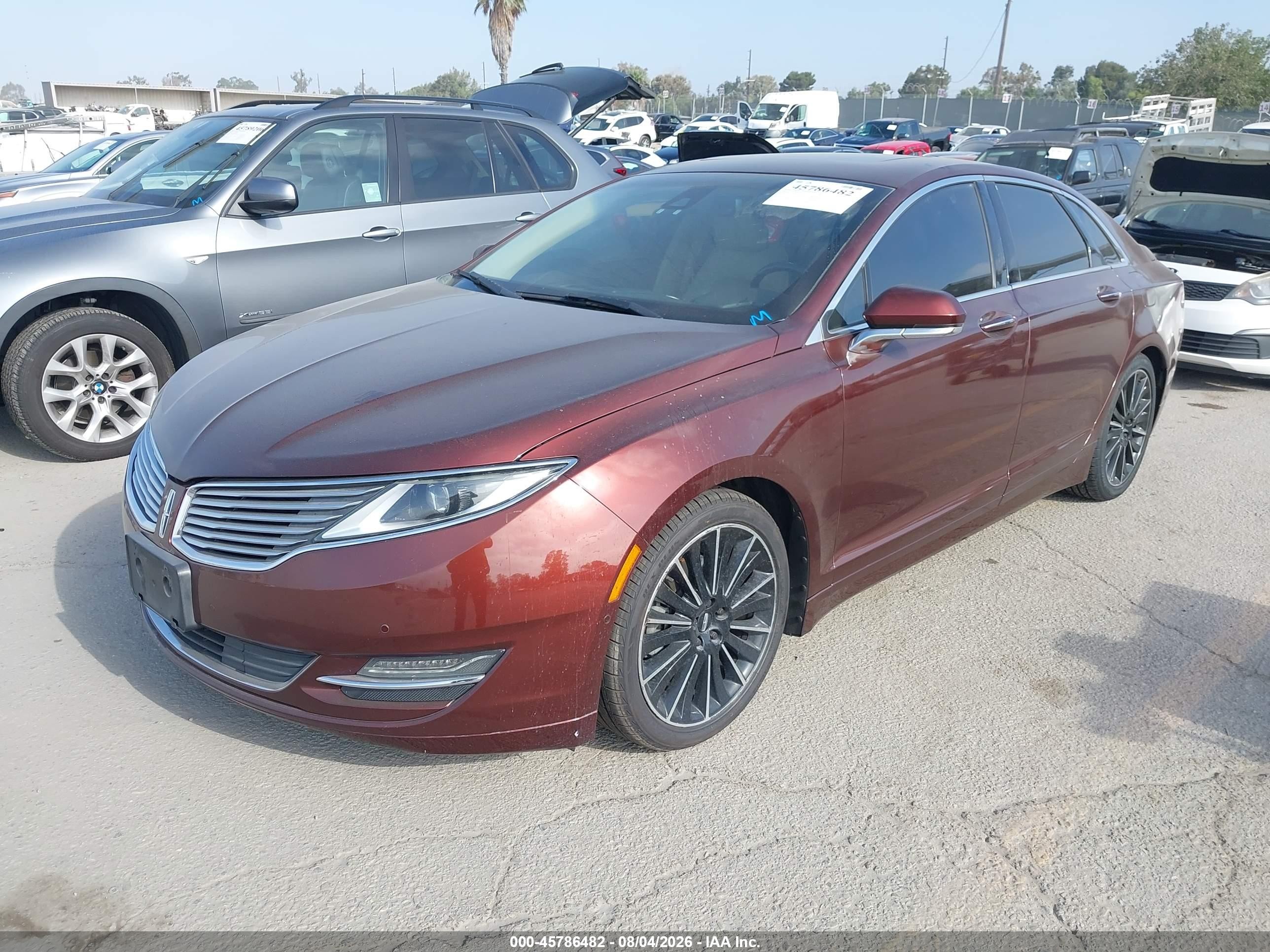 2015 Lincoln Mkz   Burgundy vin: 3LN6L2GK2FR617800