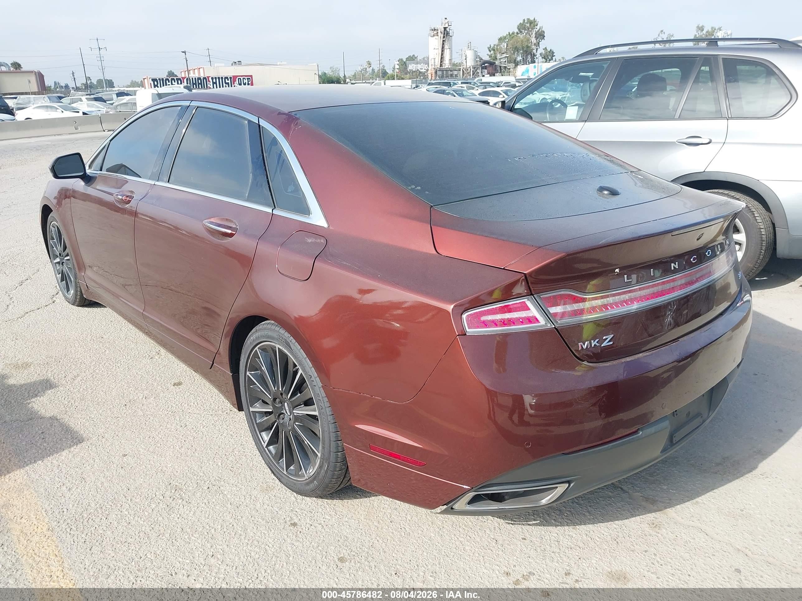 2015 Lincoln Mkz   Burgundy vin: 3LN6L2GK2FR617800