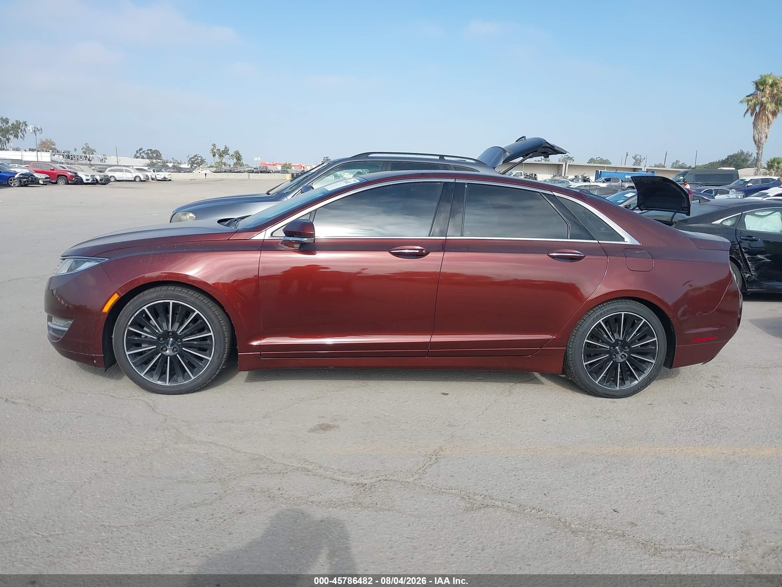 2015 Lincoln Mkz   Burgundy vin: 3LN6L2GK2FR617800