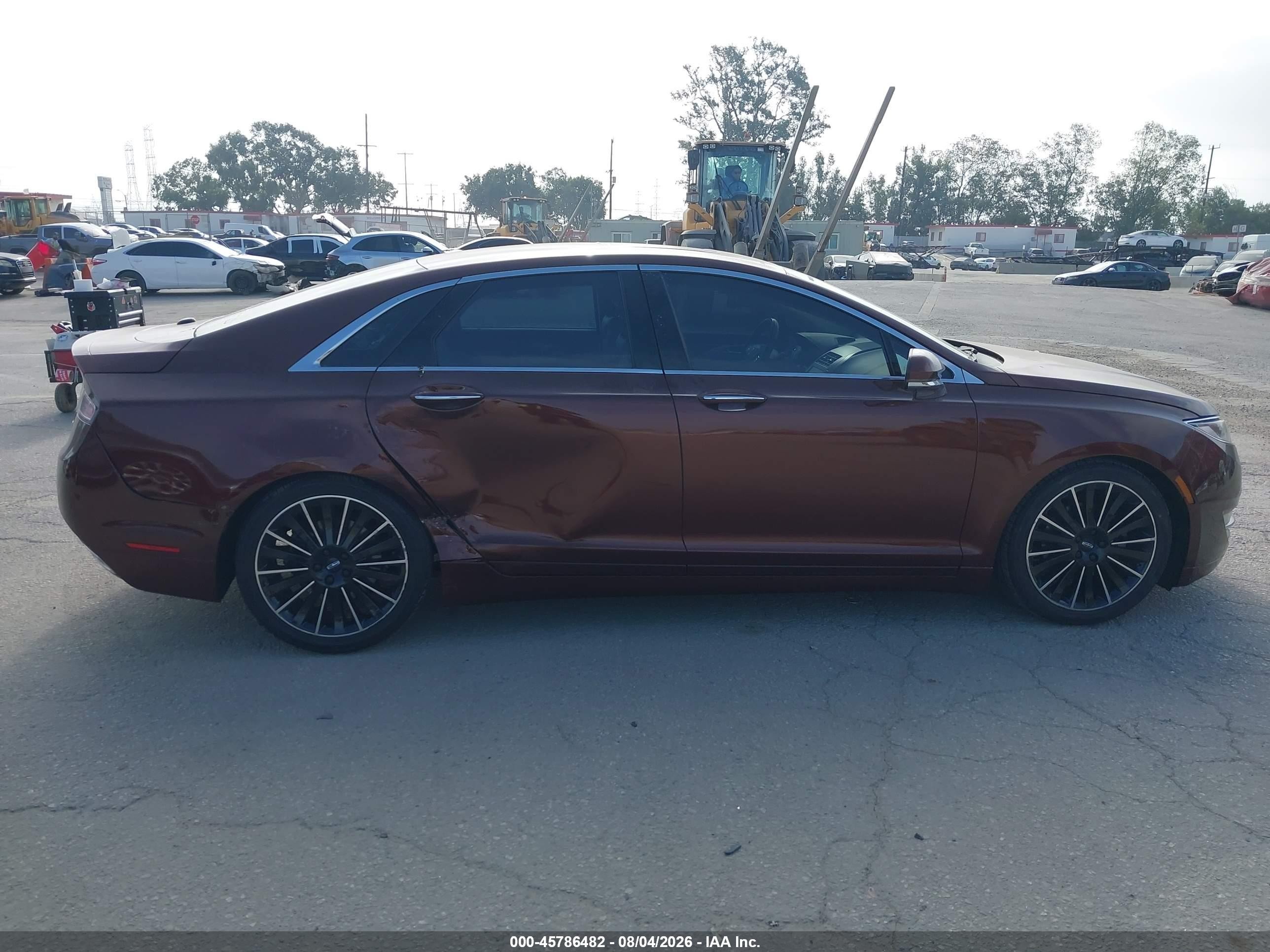 2015 Lincoln Mkz   Burgundy vin: 3LN6L2GK2FR617800