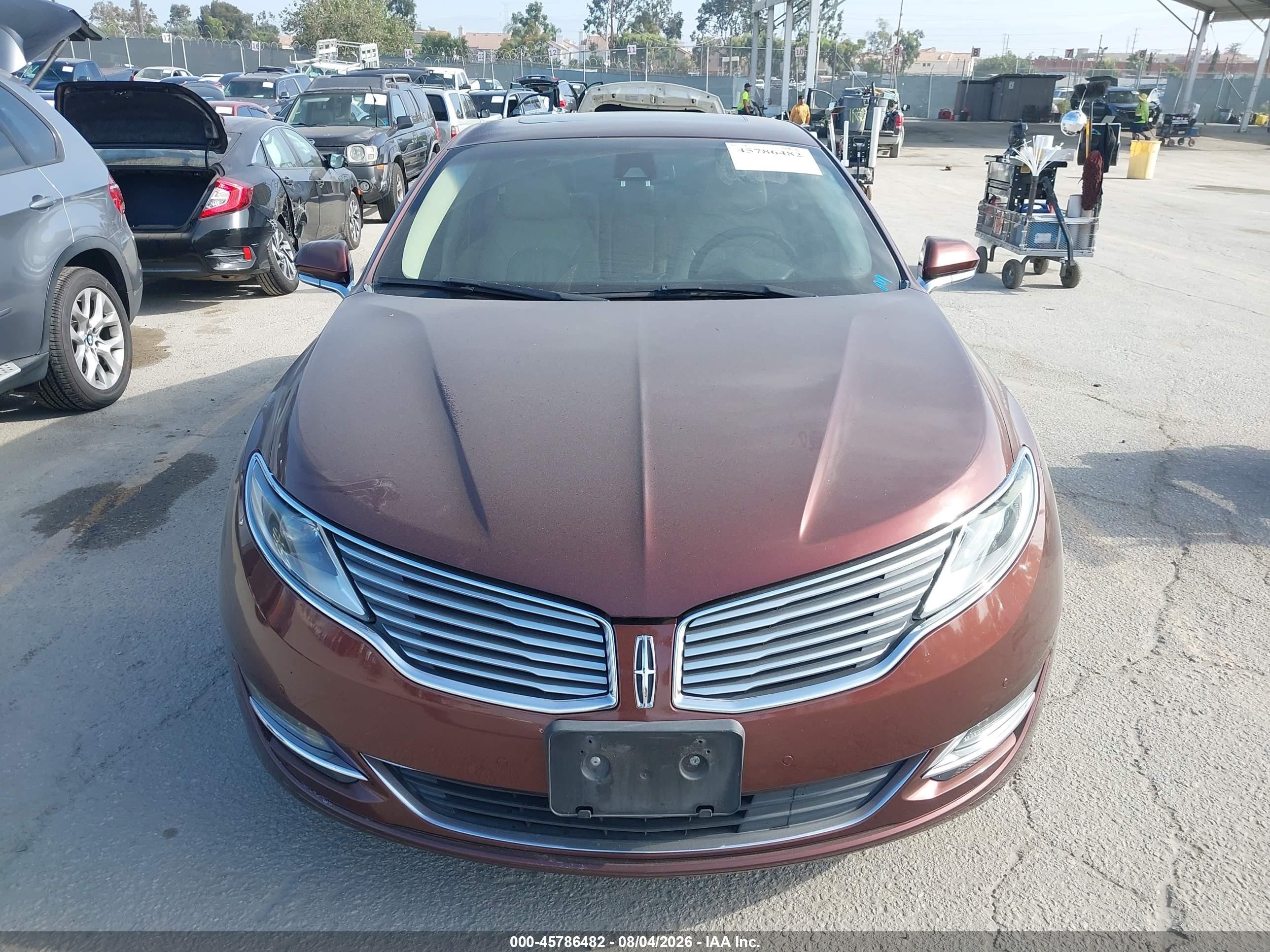 2015 Lincoln Mkz   Burgundy vin: 3LN6L2GK2FR617800