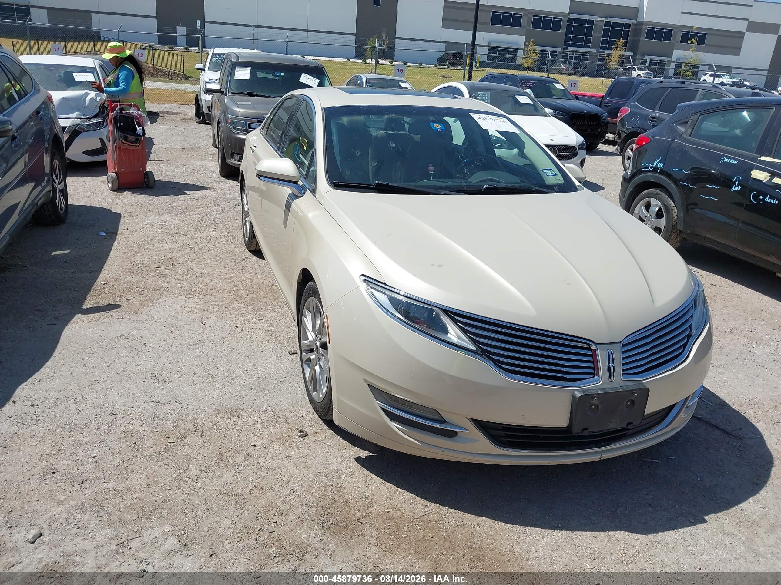2015 Lincoln Mkz   Бежевый vin: 3LN6L2GK3FR623525