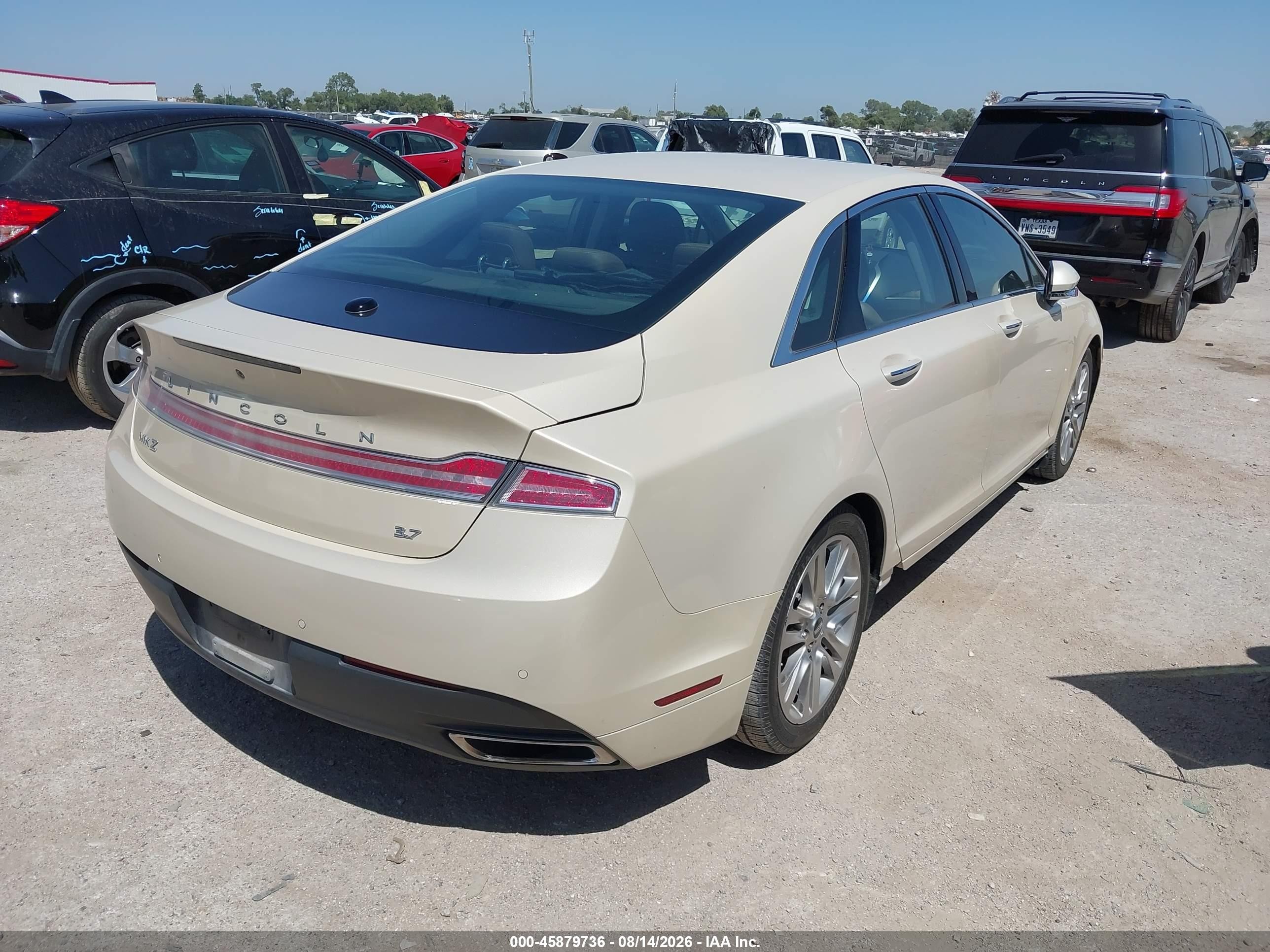 2015 Lincoln Mkz   Бежевый vin: 3LN6L2GK3FR623525