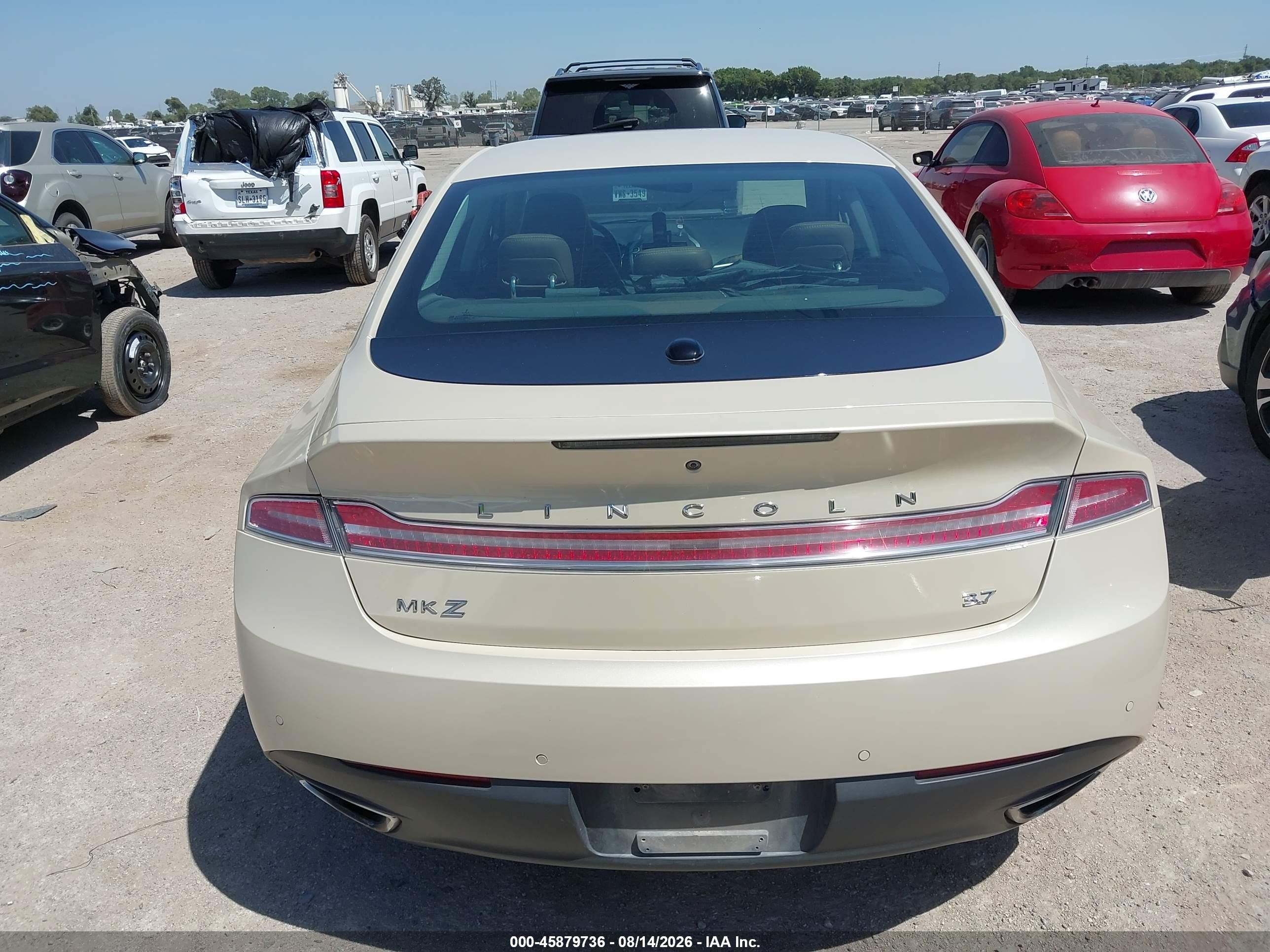 2015 Lincoln Mkz   Бежевый vin: 3LN6L2GK3FR623525